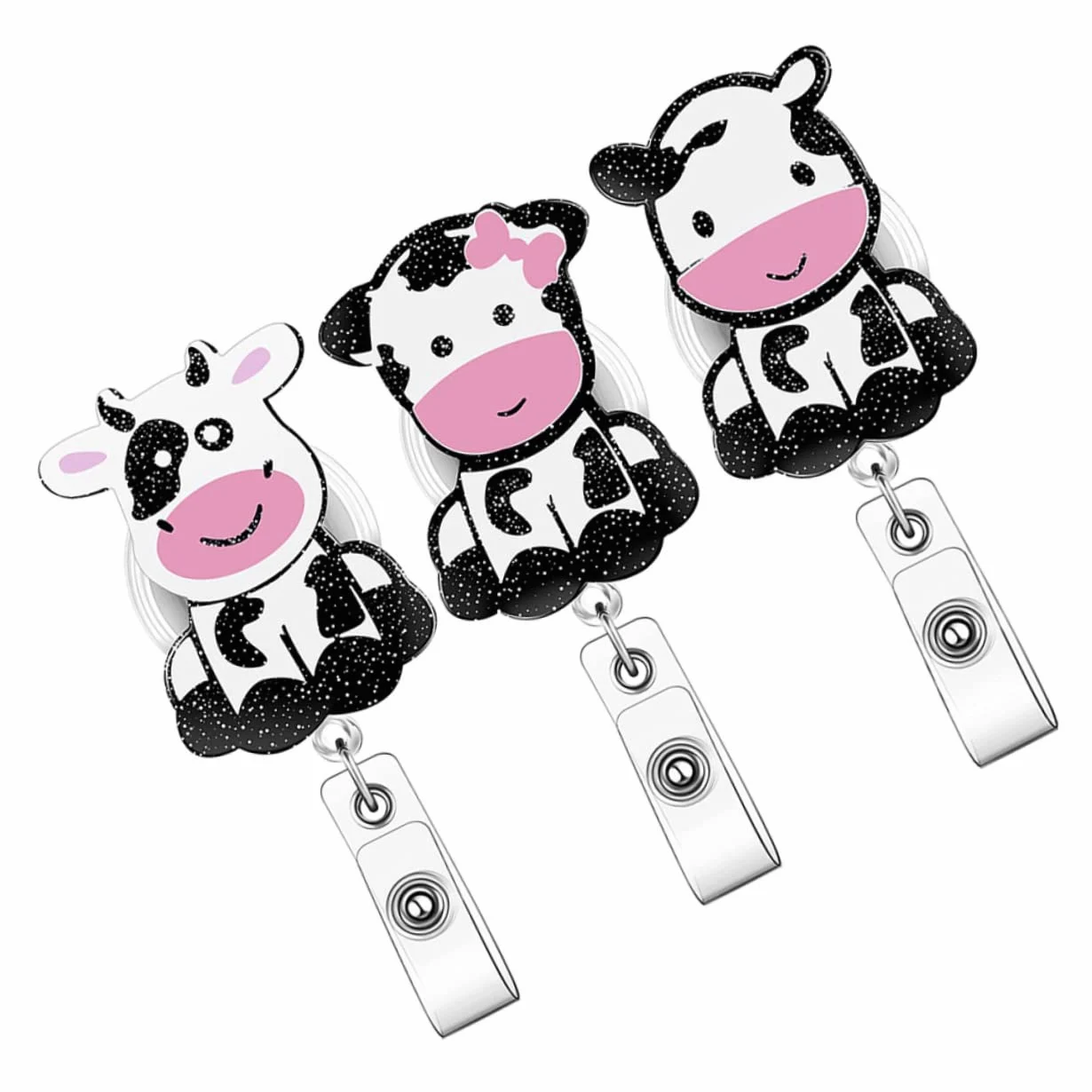3 Set Di Porta Badge Pediatrici Con Porta Badge E Cordino Design Con Clip Posteriore Fissata Sicuro Per Cintura Facile Accesso 3 Pezzi*3