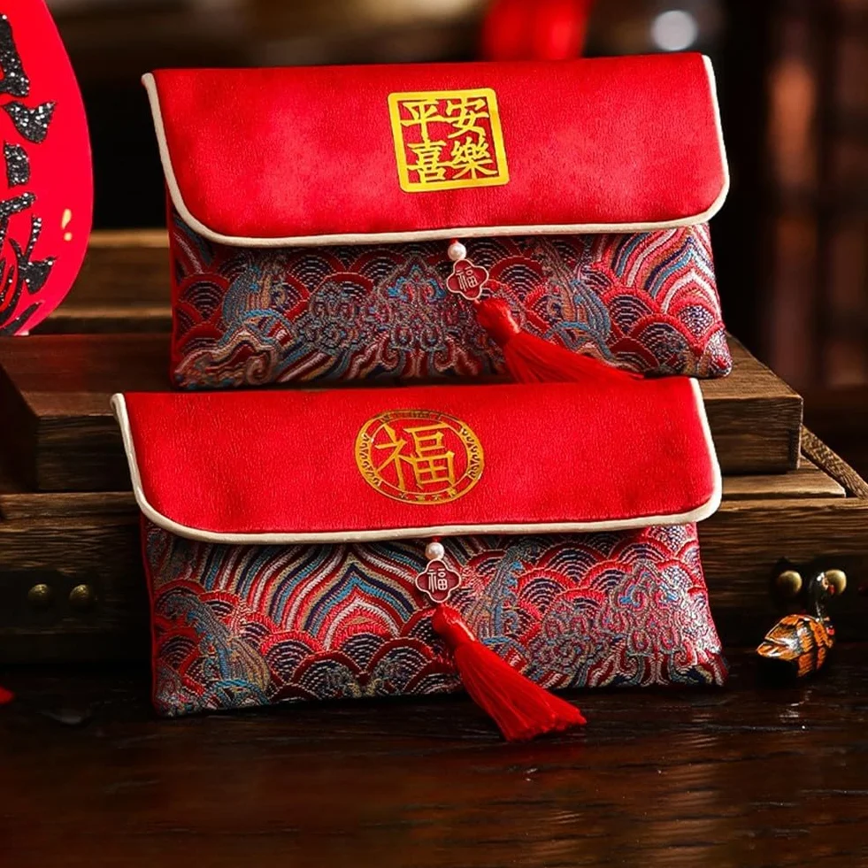 Buste Rosse di Seta Cinese Hong Bao per Capodanno Lunare Festa di Primavera