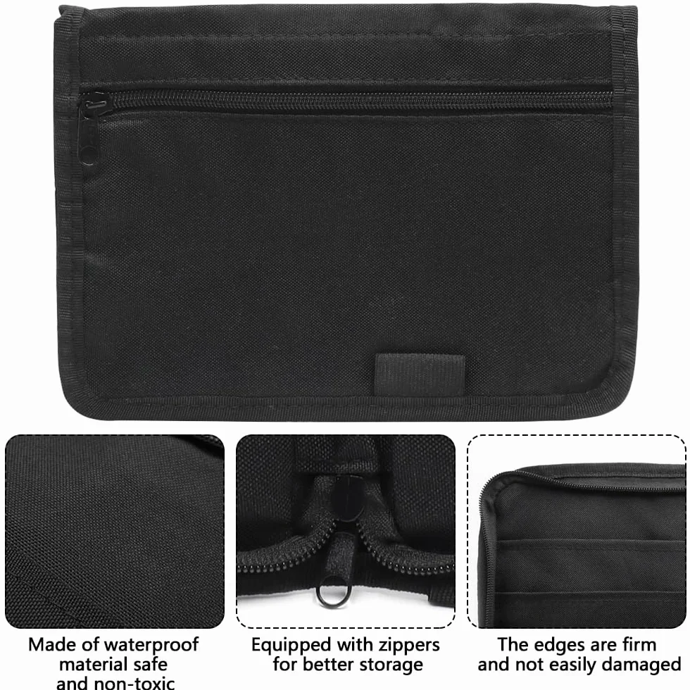 Porta Documenti Auto Portatile Multifunzione Cartellina con Scomparti per Fatture, Passaporti, Ricevute