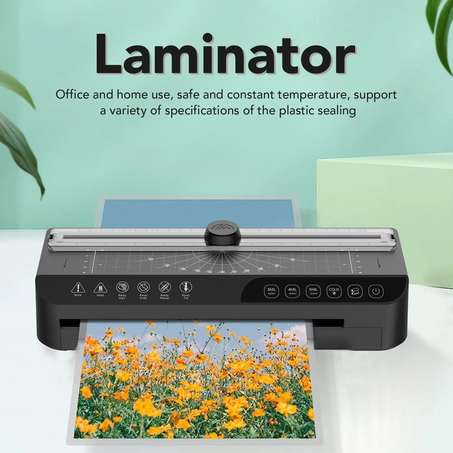 Macchina Laminatrice, Laminatrice Termica A4 320 Mm/min 300 W con Controllo Touch, Dimensioni Supportate Che Vanno A4 a 3 Pollici, Macchina Laminatrice per Casa, Ufficio o