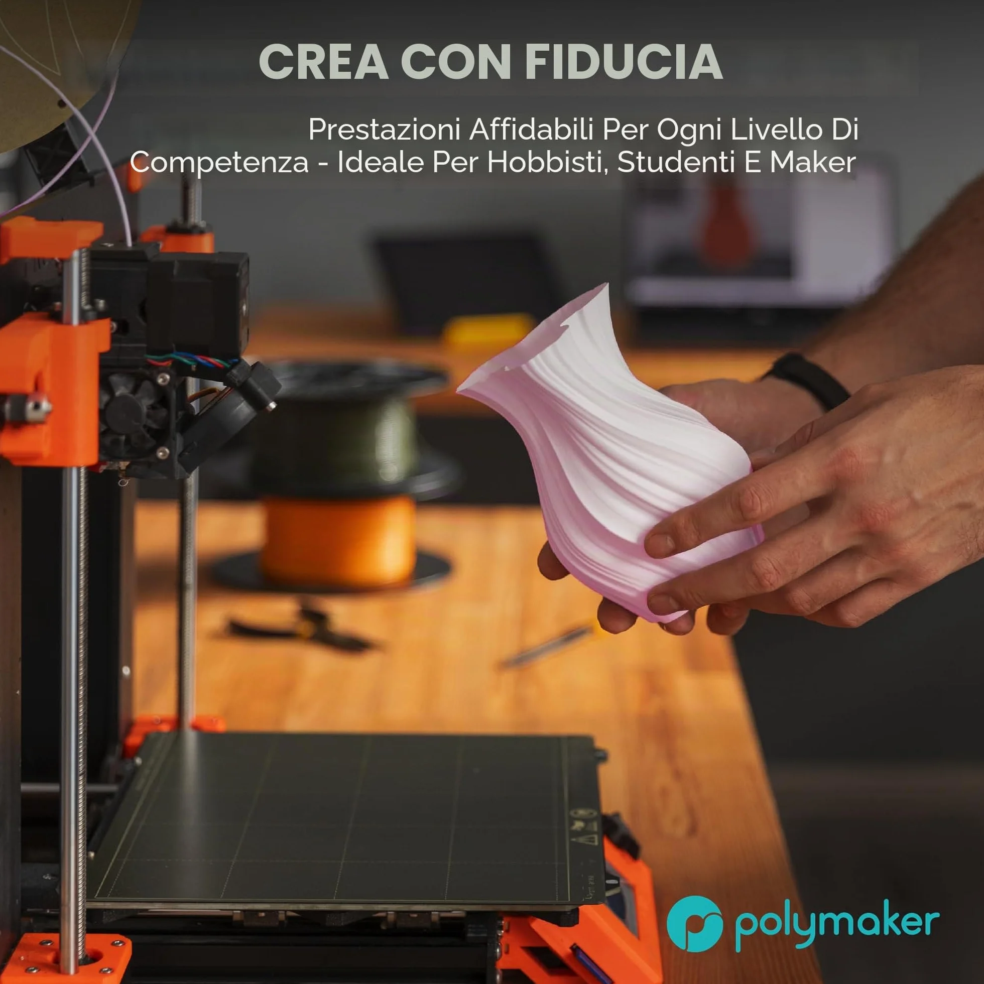 Polymaker PolyTerra PLA Fossil Grey 1.75mm 1kg