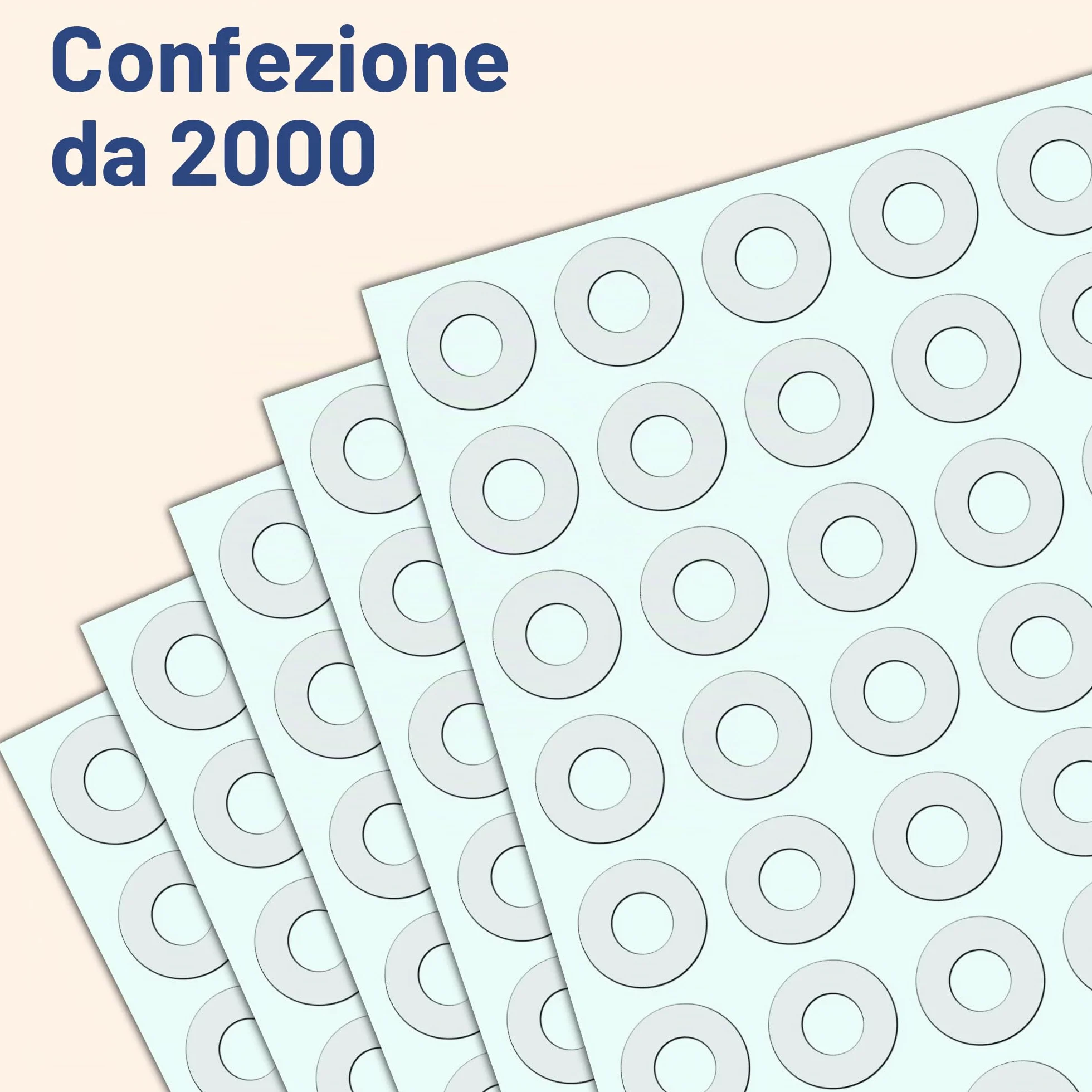 Trasparenti Salvabuchi Fogli Rinforzi 13mm 2000 Pezzi