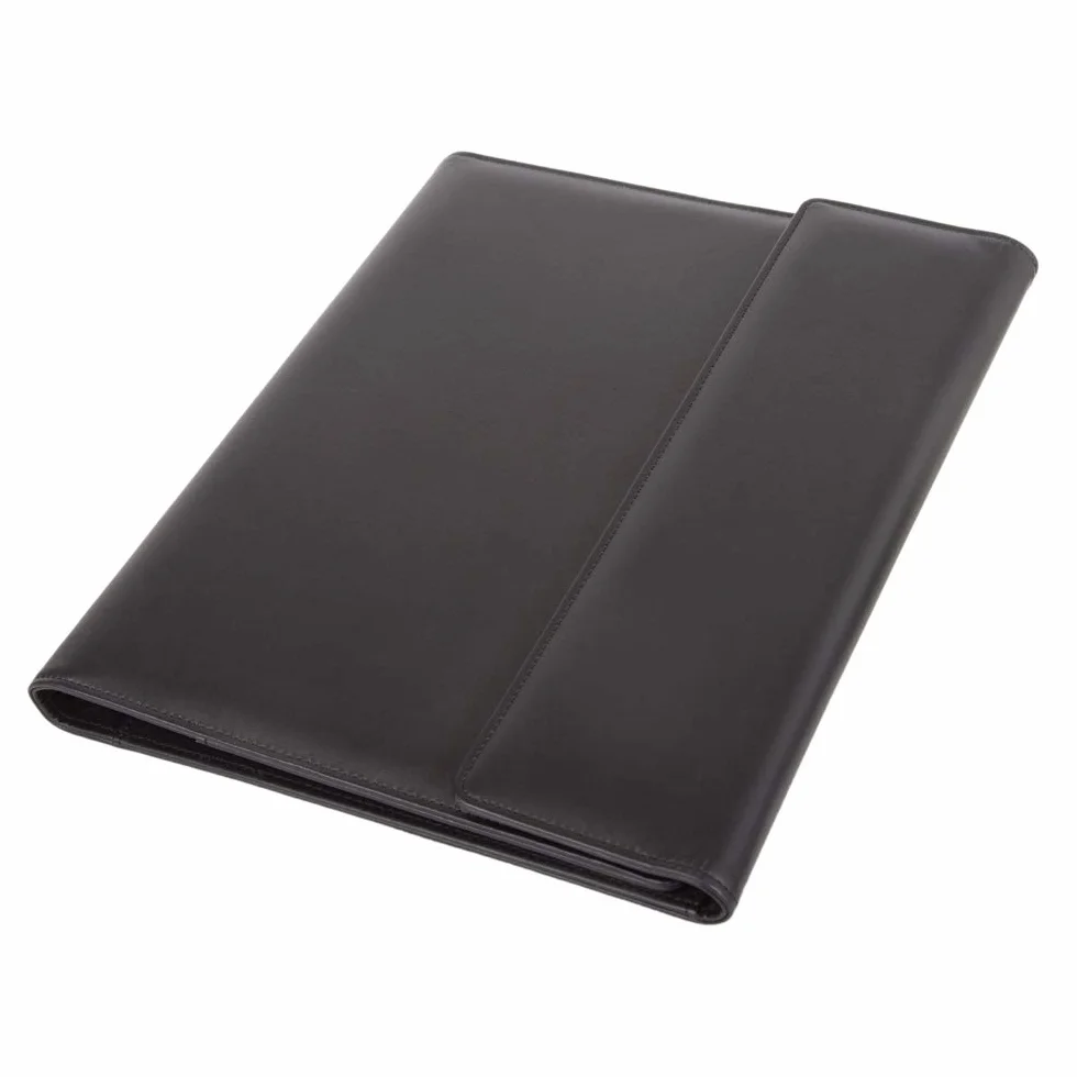 Alassio Cartella portadocumenti ad anelli A4 finta pelle Nero 33x27 cm