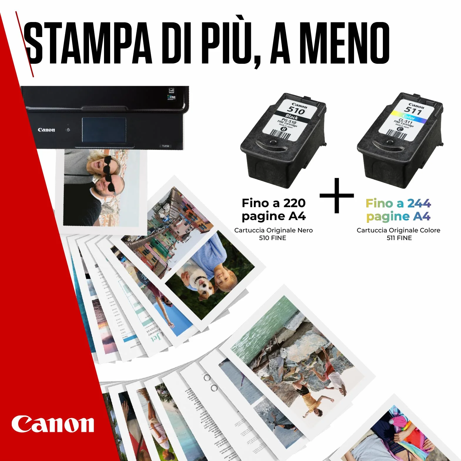 Canon Multipack Cartuccia & Carta Originali PG-510/CL-511 2 Cartucce 50 Fogli 4x6