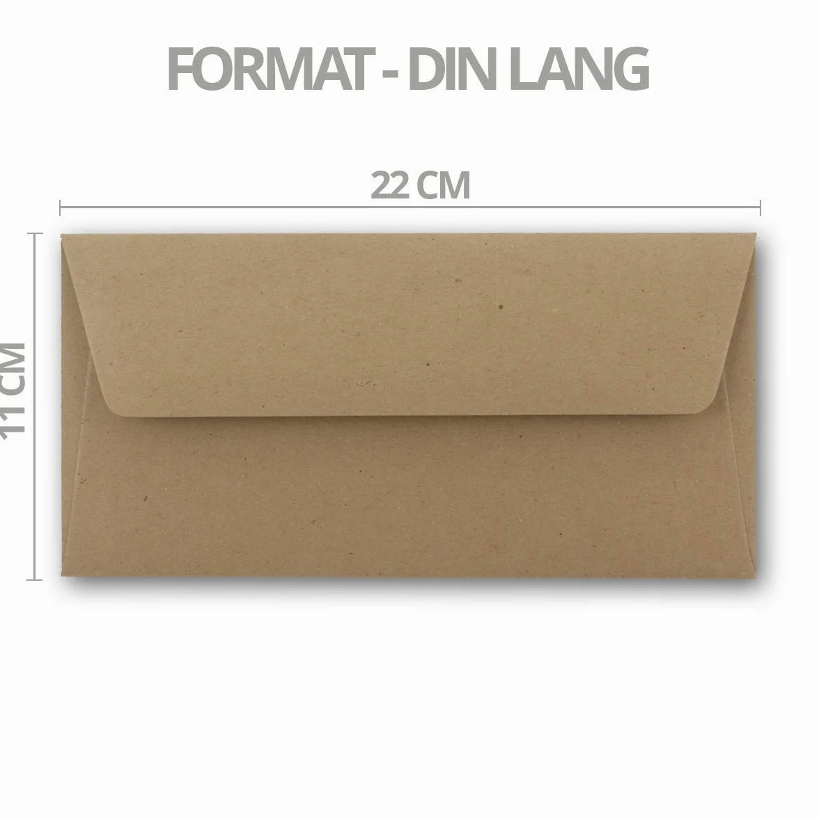 NEUSER PAPIER - 200 buste in carta kraft formato DIN lungo, 11 x 22 cm, 120 g/m², senza finestra, in carta riciclata, colore: marrone, ecologiche