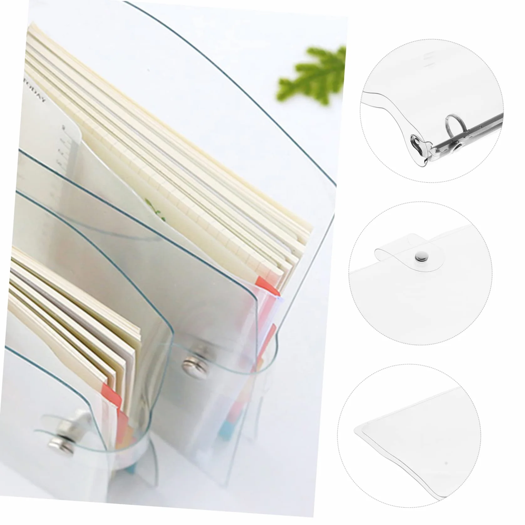 Raccoglitore per Quaderno ad Anelli A4 Plastica Trasparente per Studenti e Ufficio