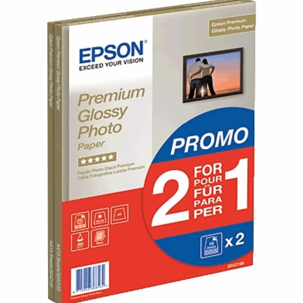 Epson Super Carta Fotografica Lucida 21 x 29,7 cm 2 x 15 fogli