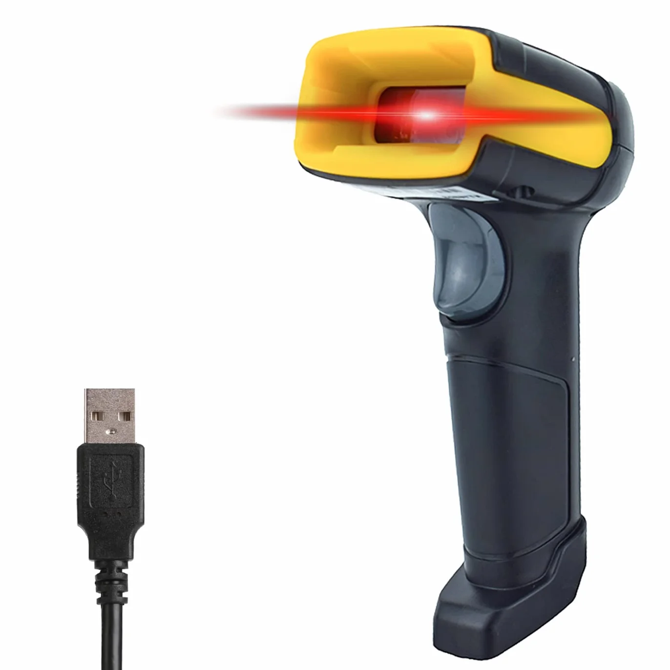 LENVII Lettore Codice a Barre 2D Cablato,Lettore Codici Barcode Scanner 1D/2D/QR Code Lettore(PDF417,Data Matrix) di scansione dello schermo di supporto（Giallo）
