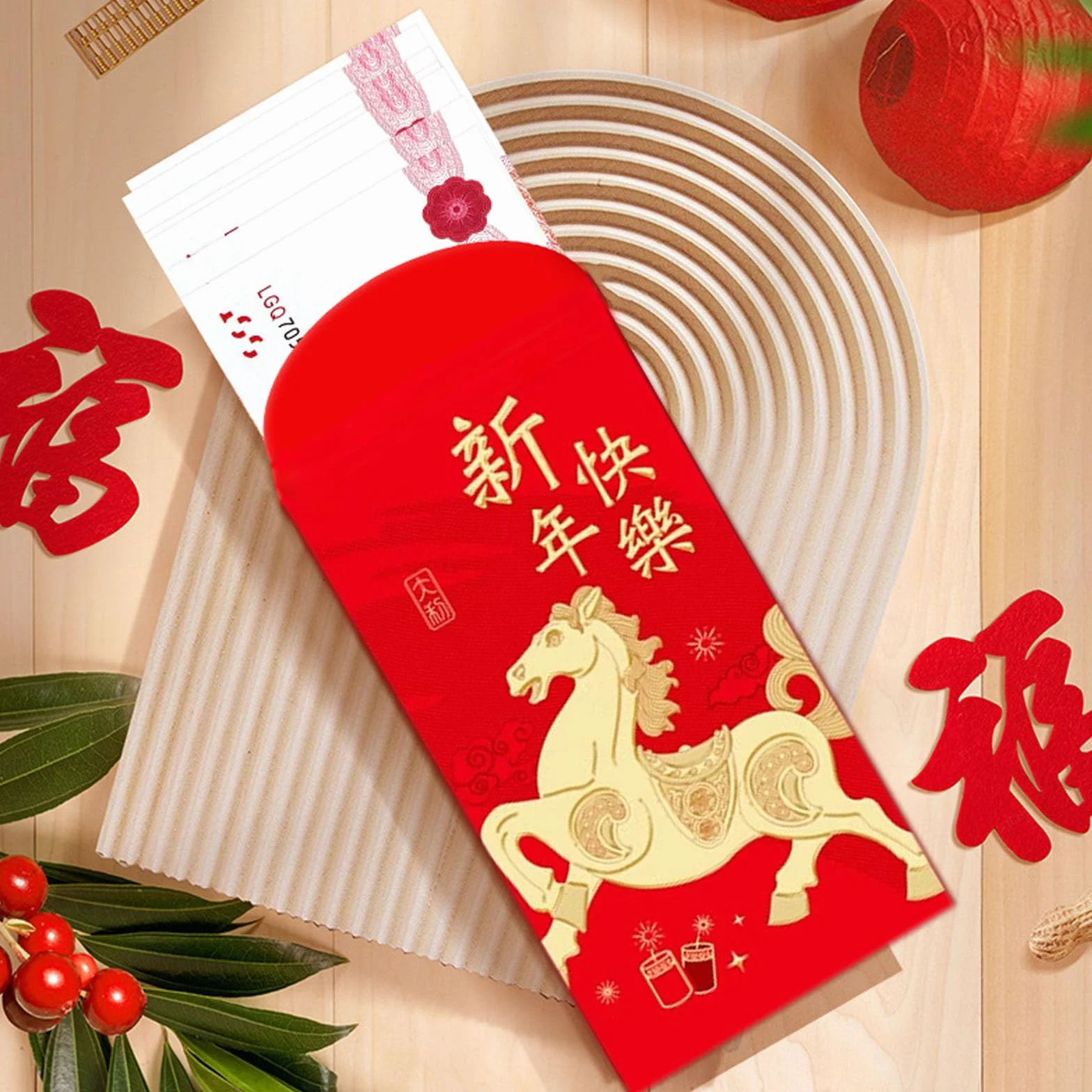 Buste Rosse Cavallo 2026 Capodanno Cinese Hong Bao Regalo Pacchetti Rossi Confezione da 18