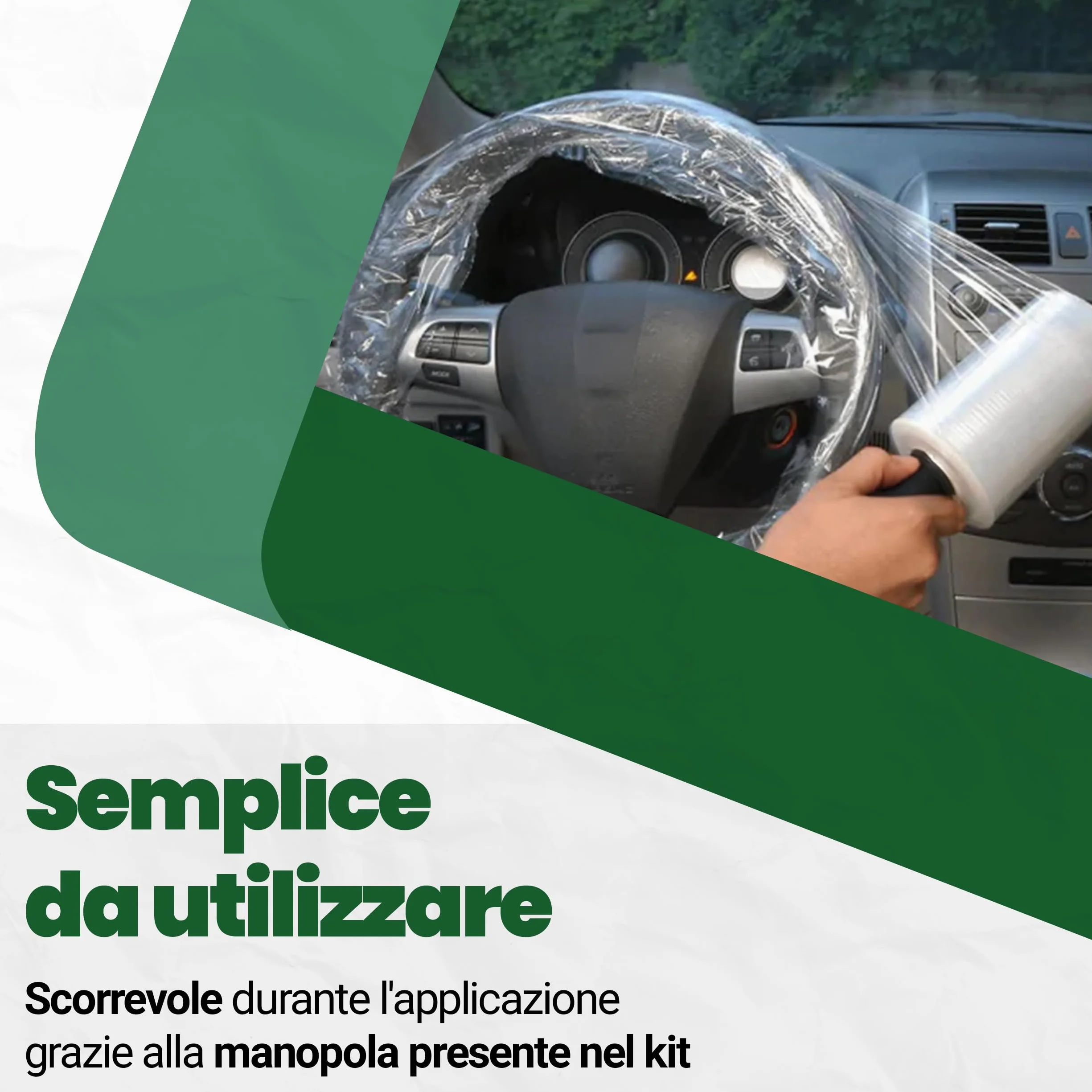 Plastisak - Pellicola Imballaggio Trasparente H 12,5 cm, Cellophane Estensibile Versatile per Pallet, Imballaggi e Copertura Igienica – Kit da 10 Rotoli e Manico Ergonomico