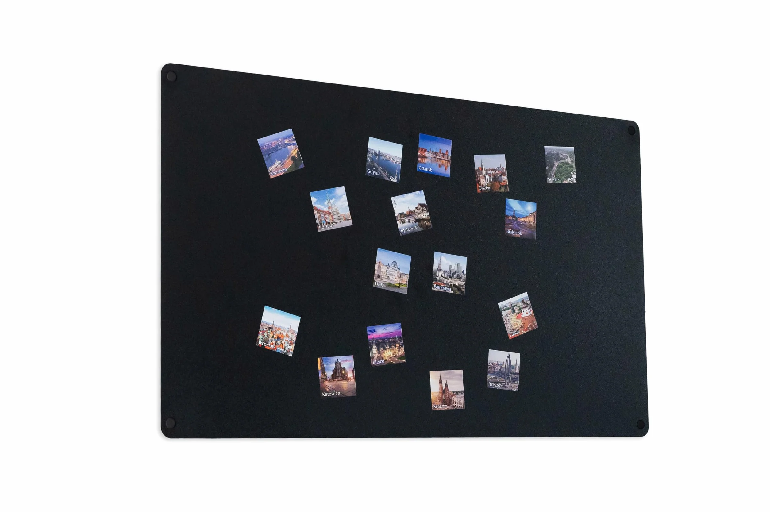 Lavagna Magnetica da Parete in Acciaio Nera 80x50 cm, Black Memo-Board, Pannello Magnetico per Calamite, Lavagna da Cucina, Ufficio, Camera dei Bambini