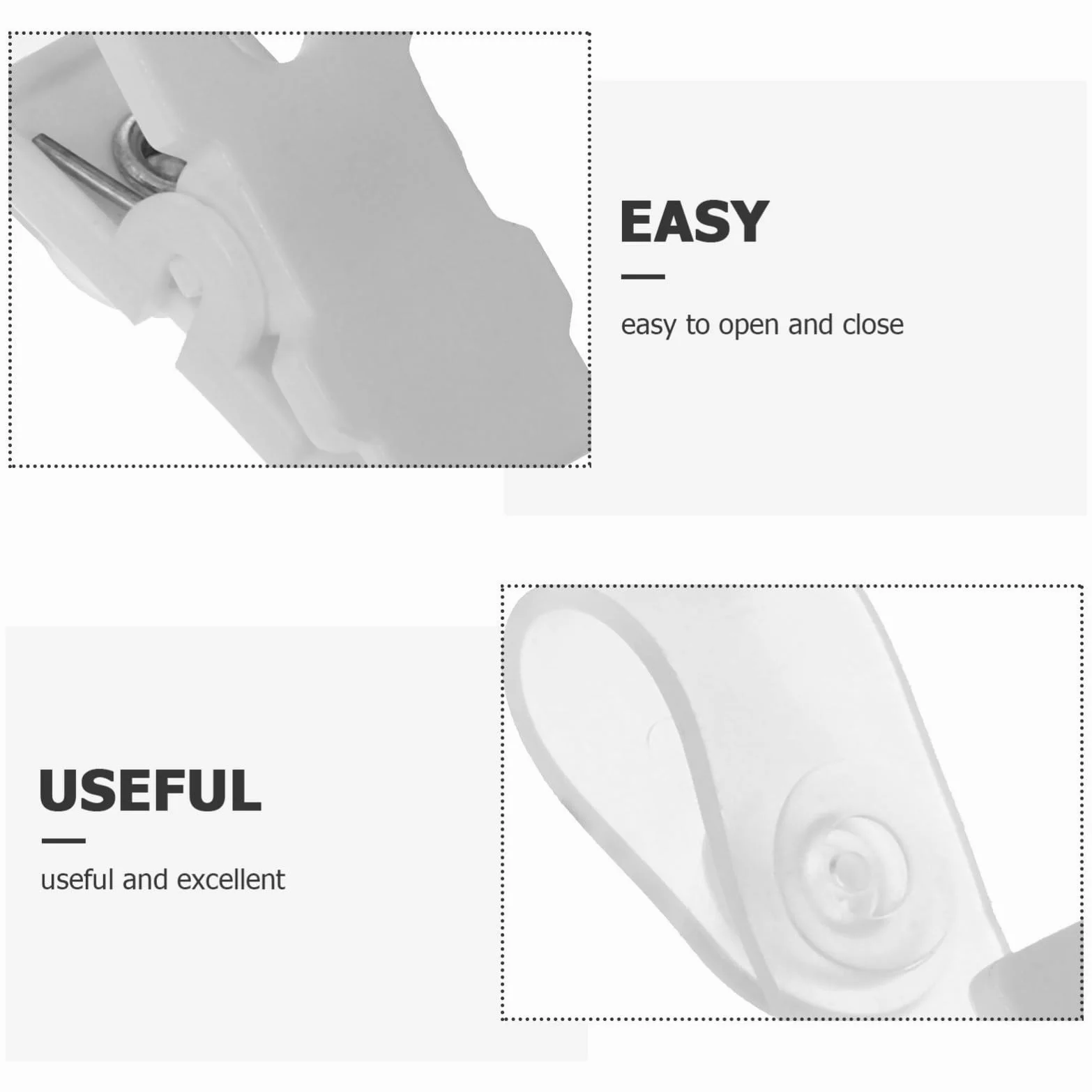 VILLCASE 100 Pezzi Clip Porta Badge in Pvc Bianco, Clip Resistente e Non Facile da Deformare per Porta Tesserino, Design Semplice e Delicato per Ufficio e Lavoro