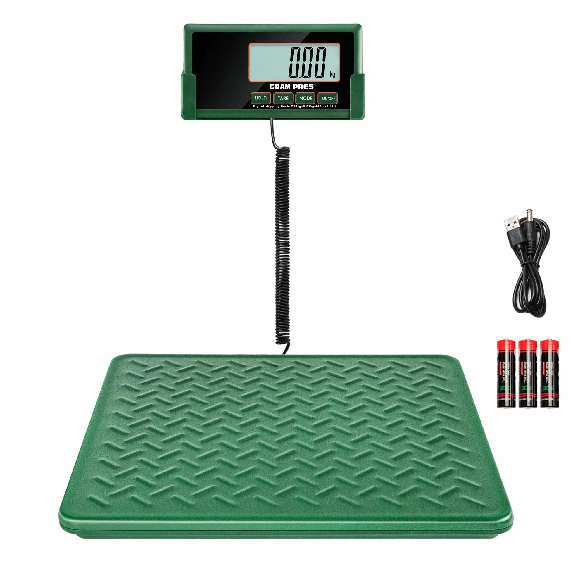 Bilancia digitale ad alta precisione GRAM PRES 440 lbs 10 g piattaforma in acciaio Hold Tare