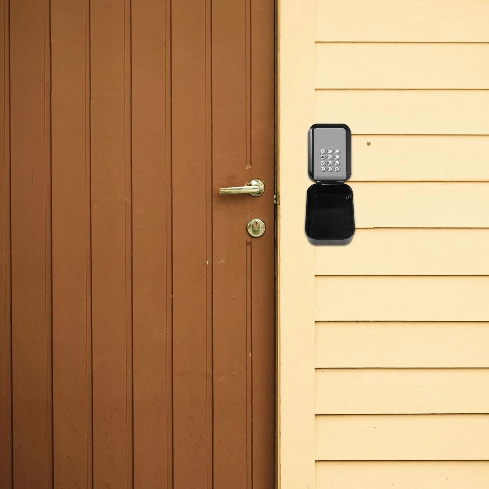 Cassetta di Sicurezza per Chiavi da Esterno Montata a Parete Codice Digitale Cassetta Portachiavi Smart Accesso Remoto e Blocco Password per Casa e Ufficio