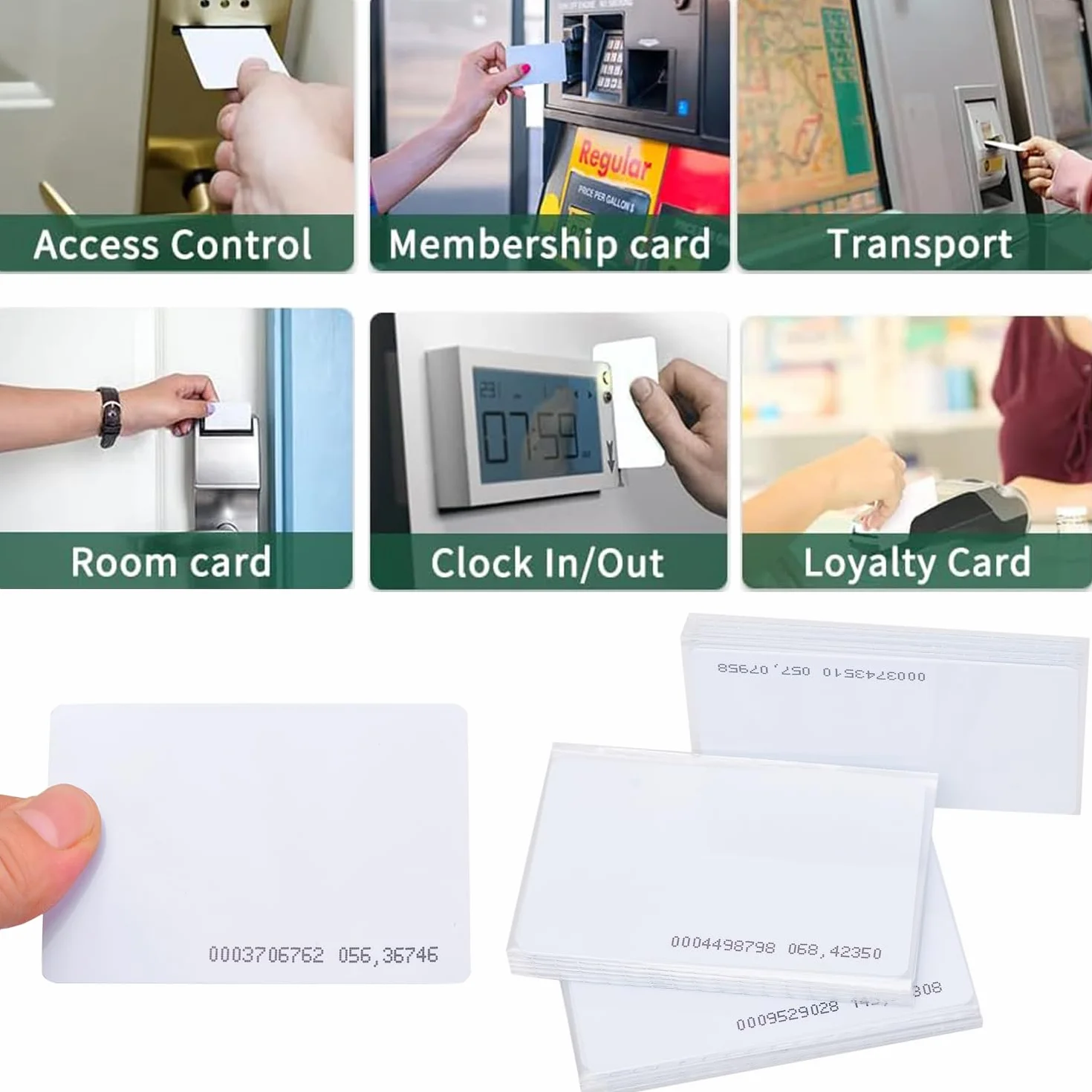 Carta ID Prossimità RFID 125 kHz TK4100 Sola Lettura per Controllo Accessi Smart Card