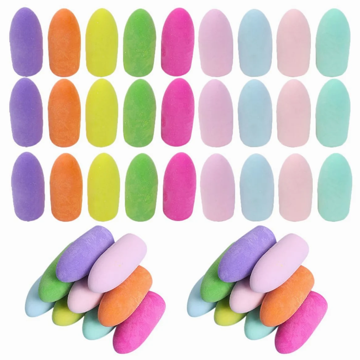 Uonlytech Cappucci Gomma per Matita Colorati 150 Pezzi in Tpr Pratici e Portatili Design a Proiettile per Studenti e Ufficio Colore Casuale