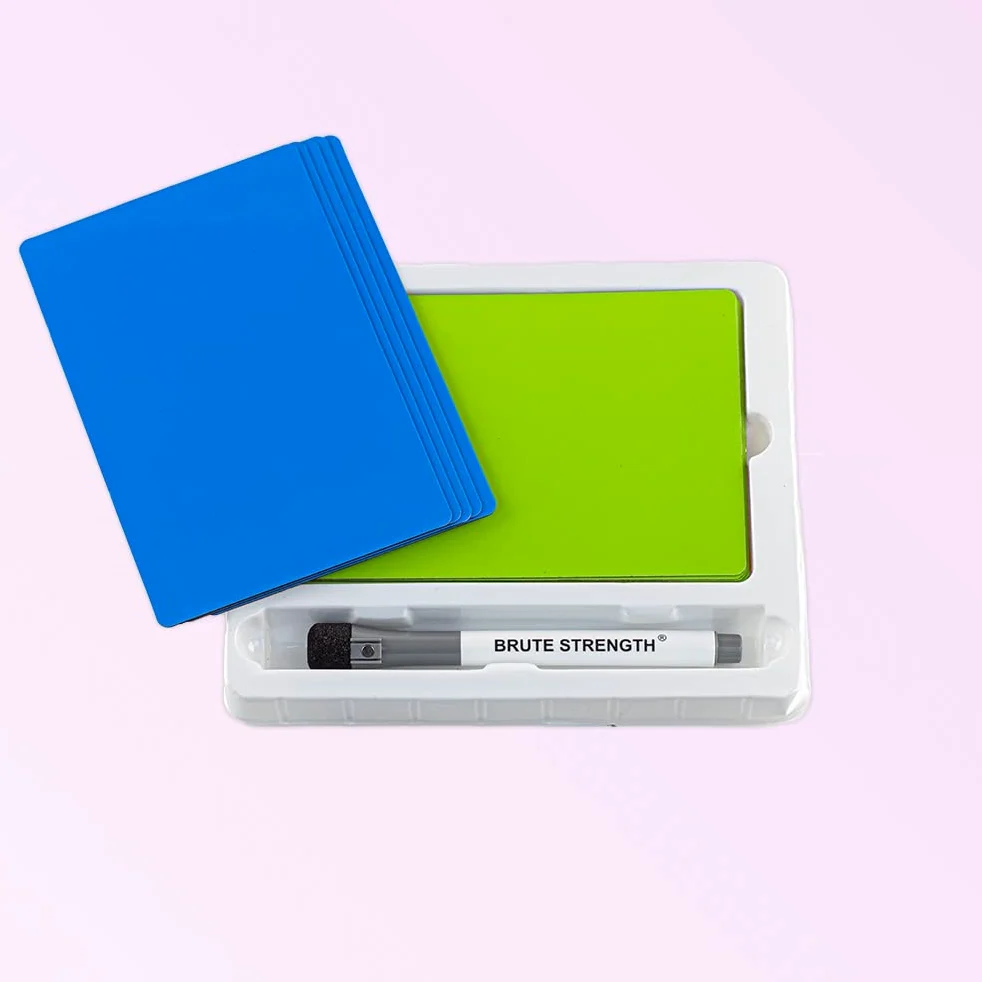 Schede magnetiche cancellabili – 75 pezzi – 15 x 10 cm – 5 colori | Schede magnetiche riutilizzabili per Scrum, Kanban e pianificazione; pennarello cancellabile incluso
