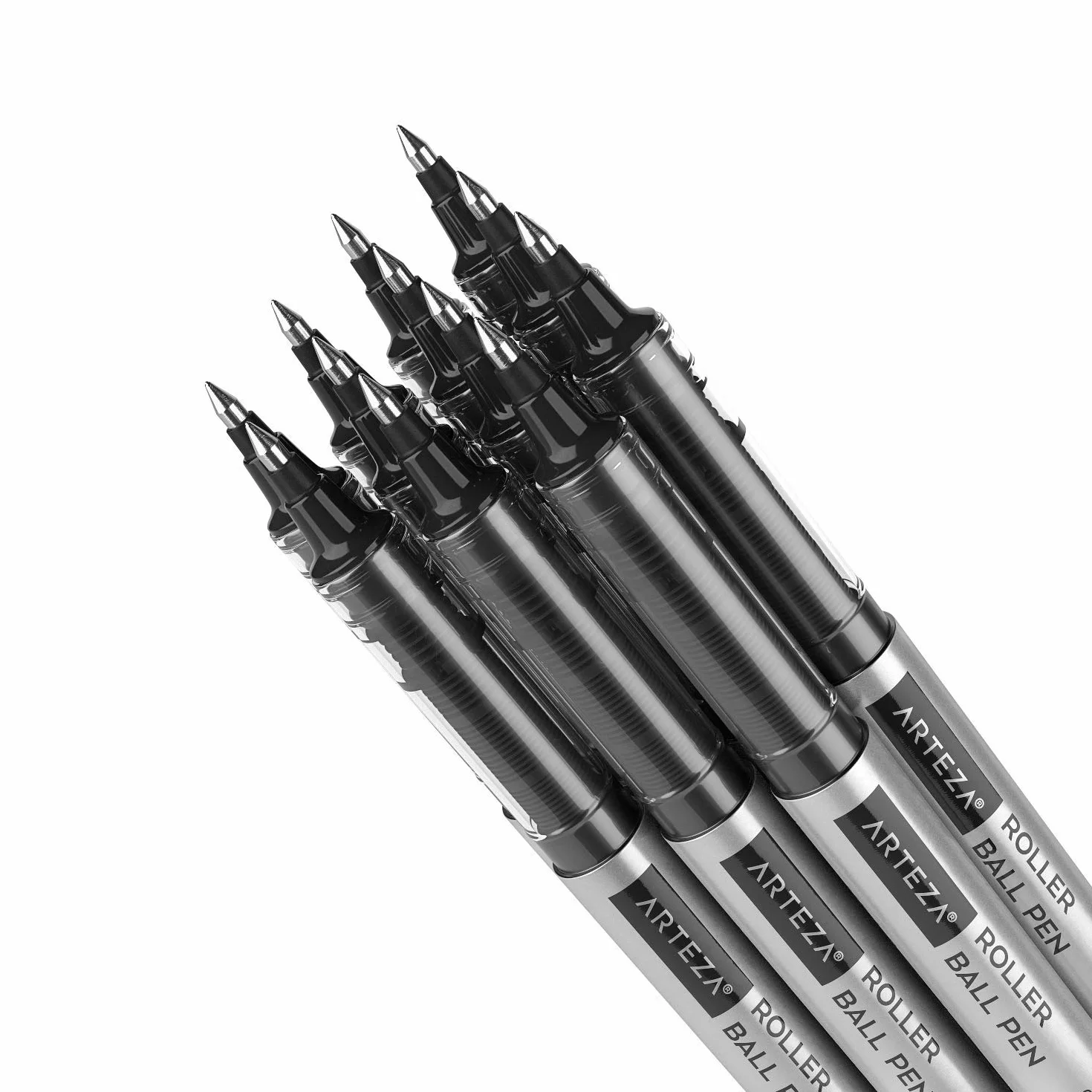 ARTEZA, Confezione da 20 penne a inchiostro liquido nero da 0,5 mm per bullet journal, penne a sfera a punta fine, forniture per ufficio per scrivere, prendere appunti e fare schizzi