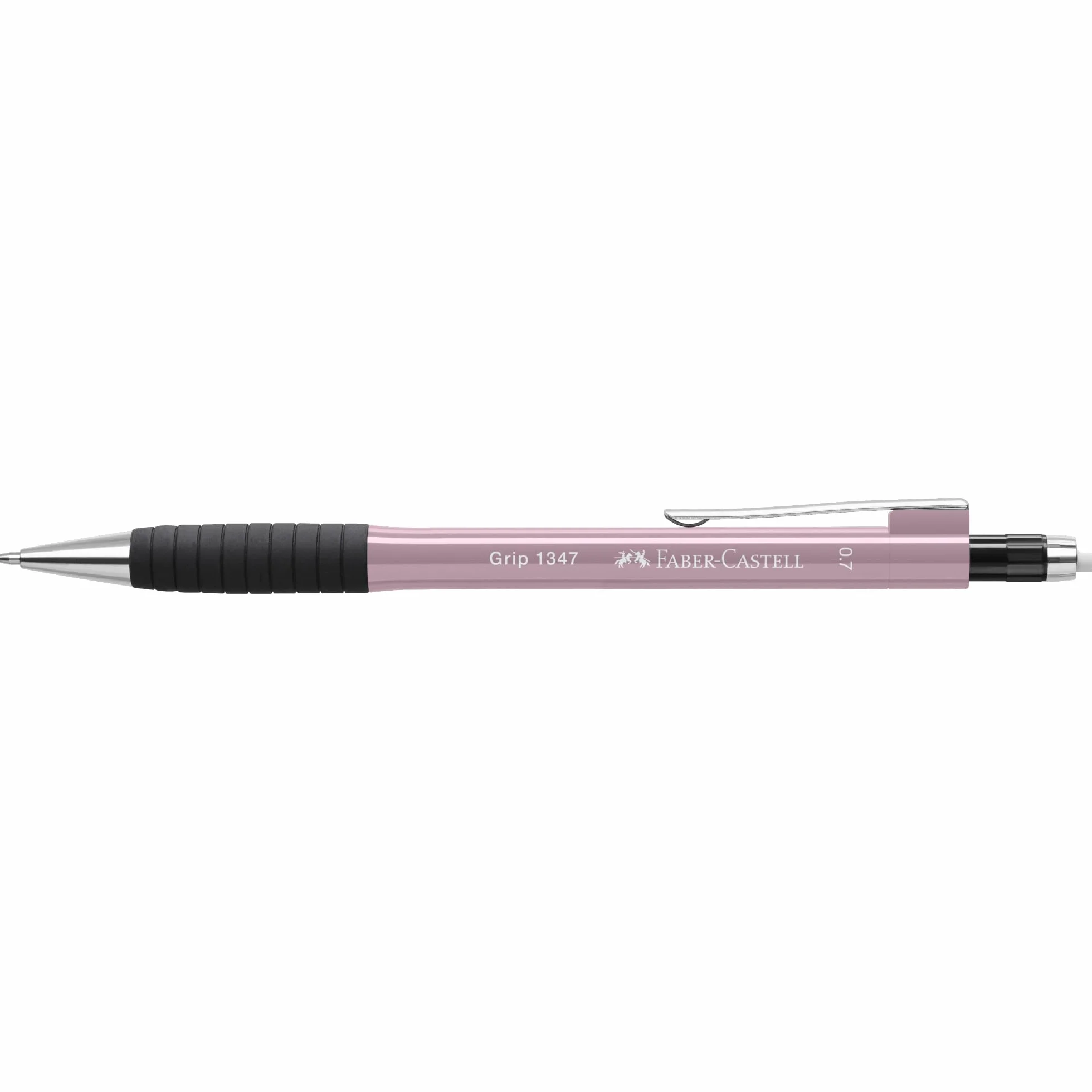 Faber-Castell Portamine Grip 1347 0.7 mm B durezza mina rosa ombre con gomma
