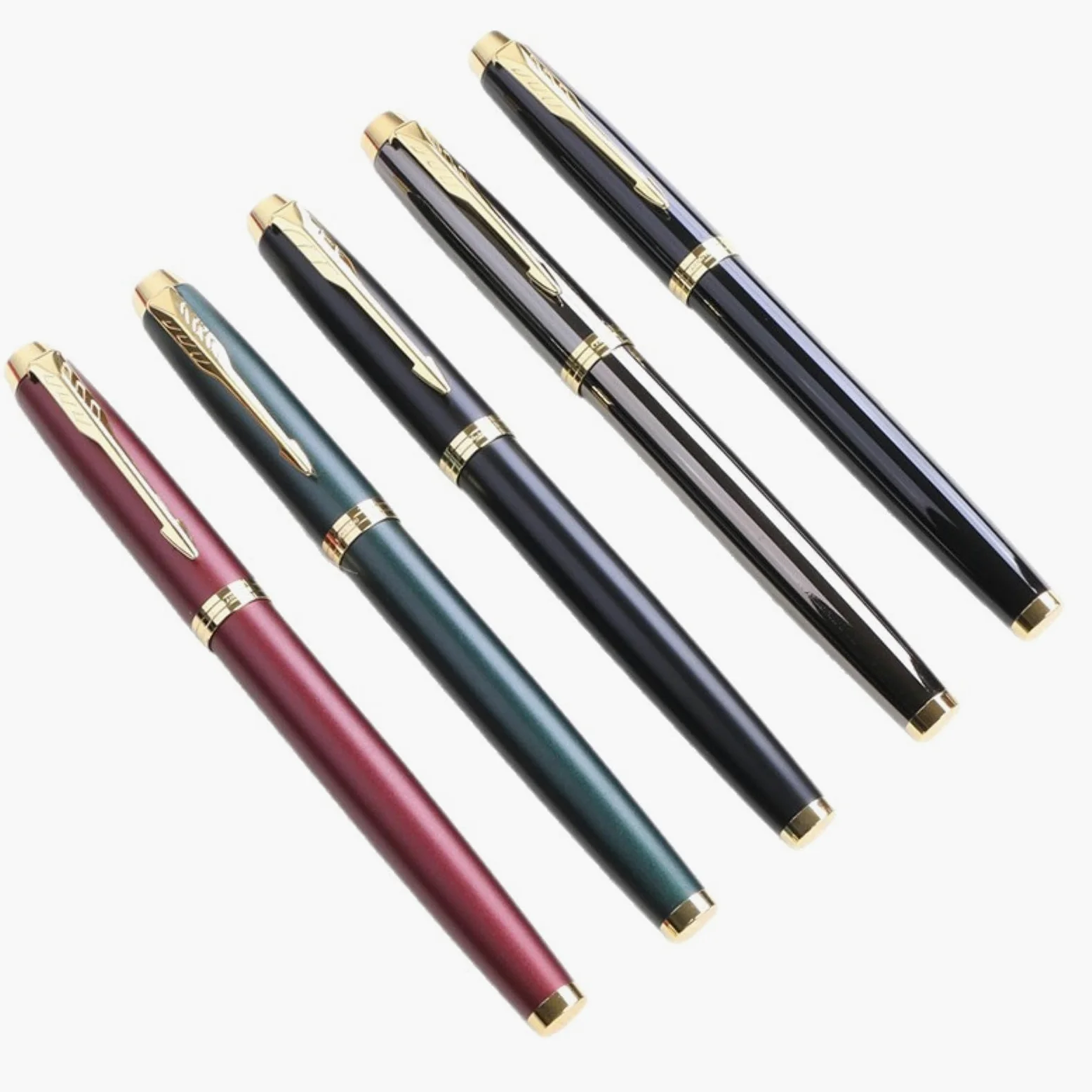 1 set di penne da 0,5 mm, serie Superior, nere e brillanti, punta da 0,5 mm.