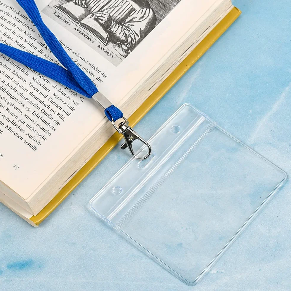 Cordino da Collo per Badge Blu 100 pezzi Laccio con Clip Lunghezza Personalizzata