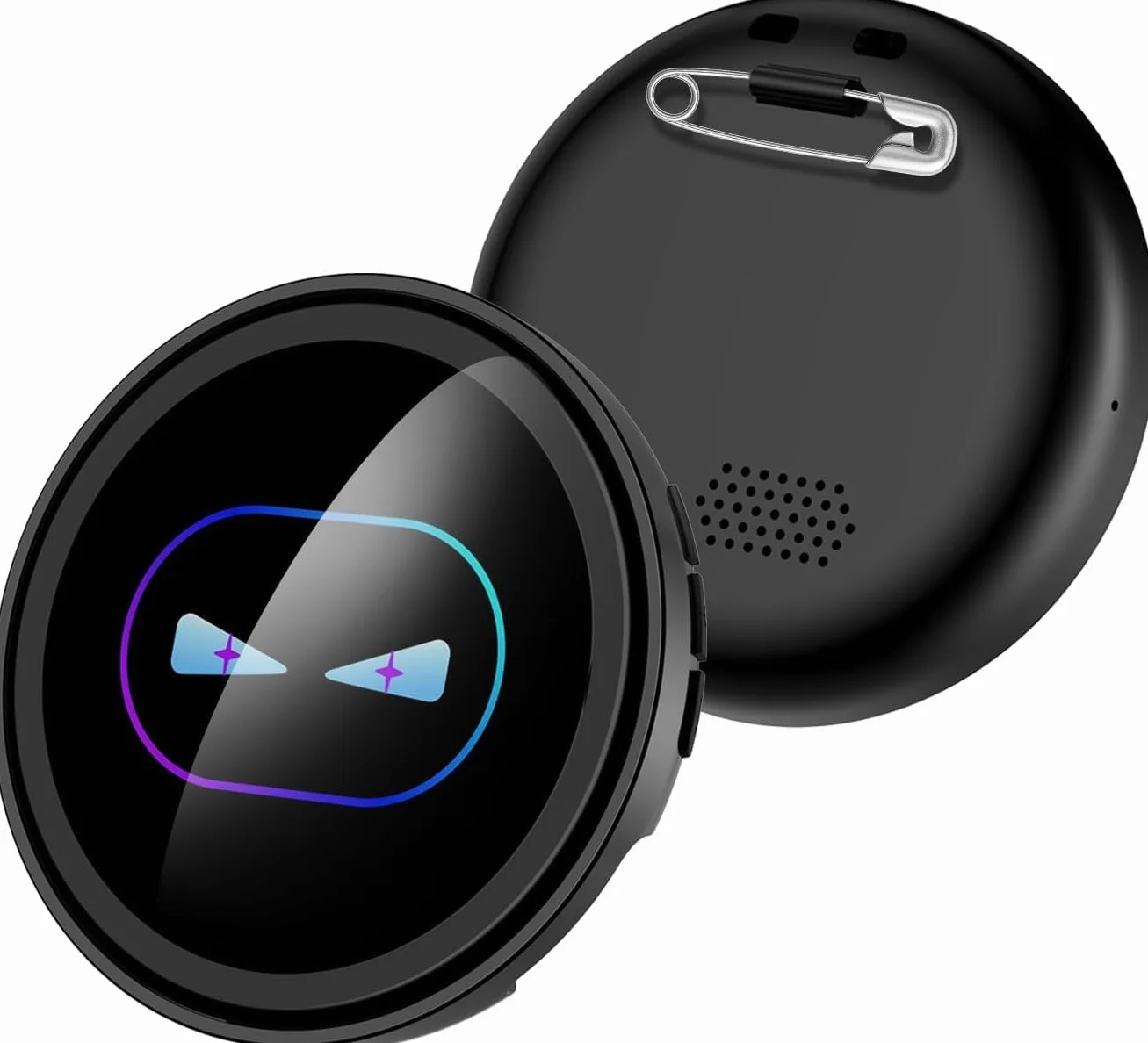 AI Badge - Traduttore vocale con 60 Lingue in Tempo Reale, Smart E-Badge Portatile con Schermo LCD HD, Bluetooth 6.0, traduttore vocale per Viaggi, Affari