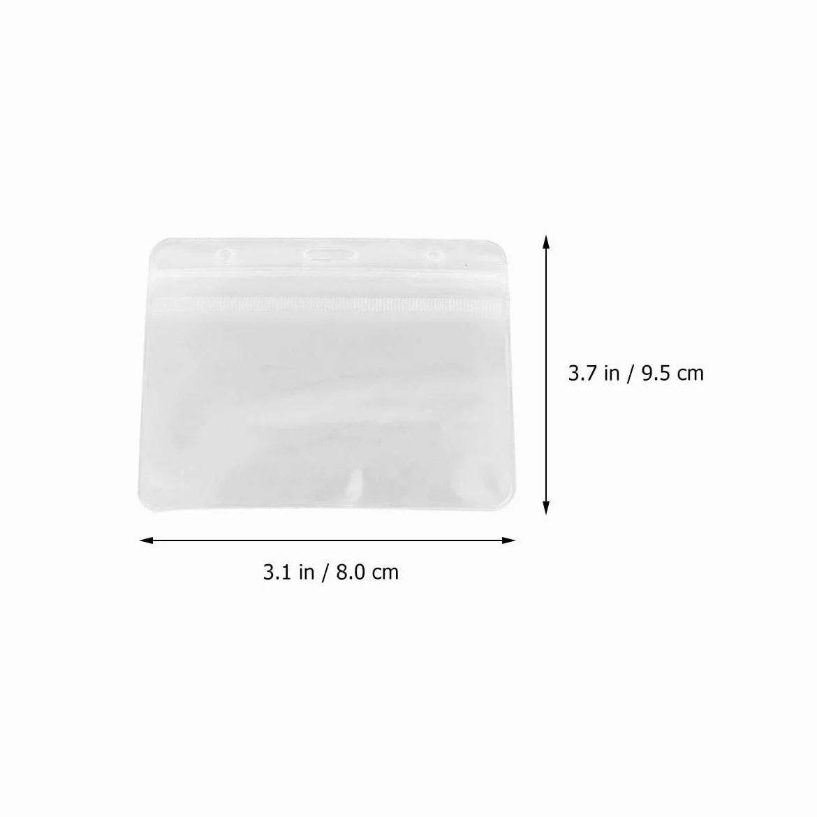OSALADI Badge Trasparente Porta e Bianco per Pezzi Pvc Etichetta 100 in Clip Custodia Tesserino, per Scuola e Occasioni Formali