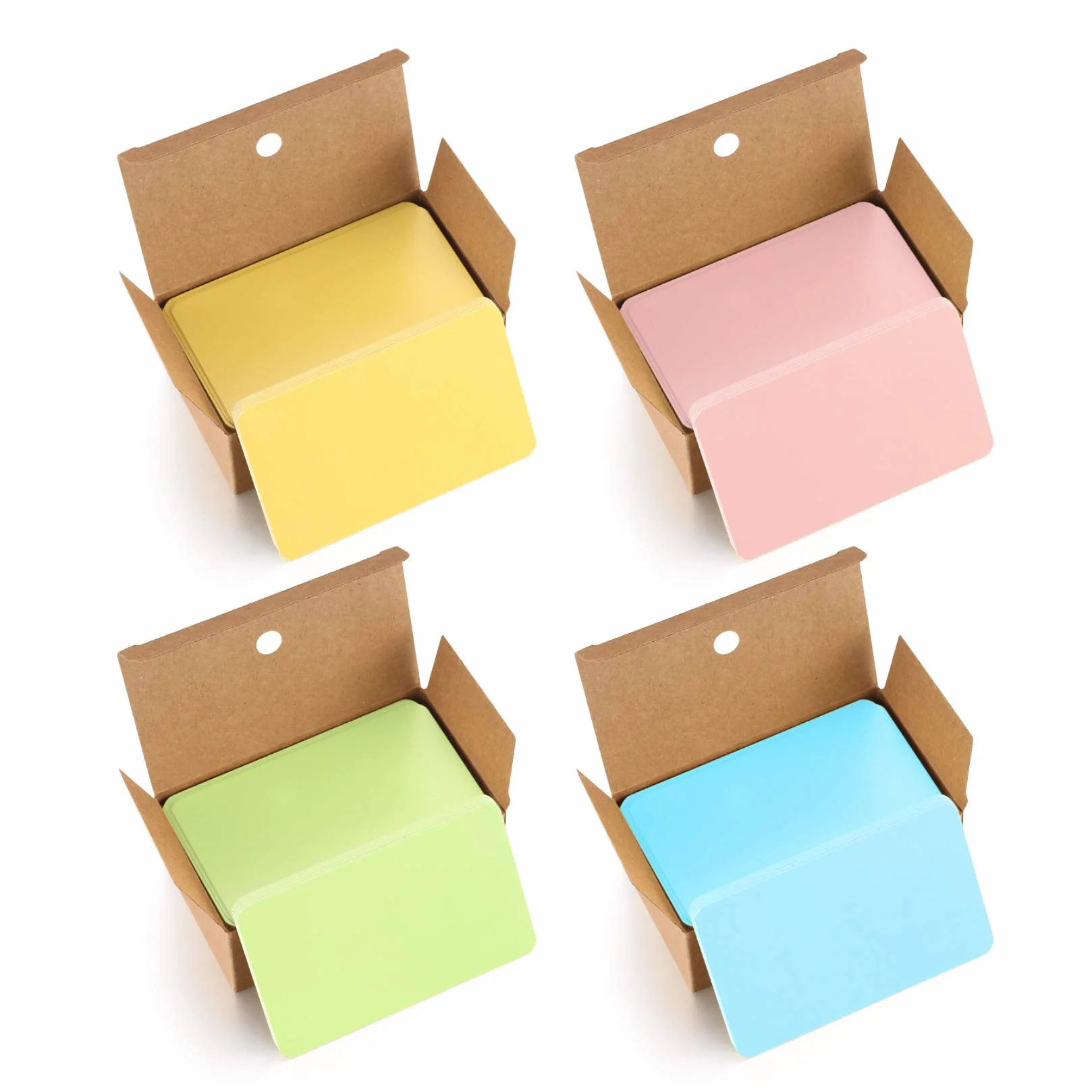 PzKraft Paper Biglietti da Visita Bianco Cartolina Carte Fai-da-Te Rosa Verde Giallo Blu 400 Pz