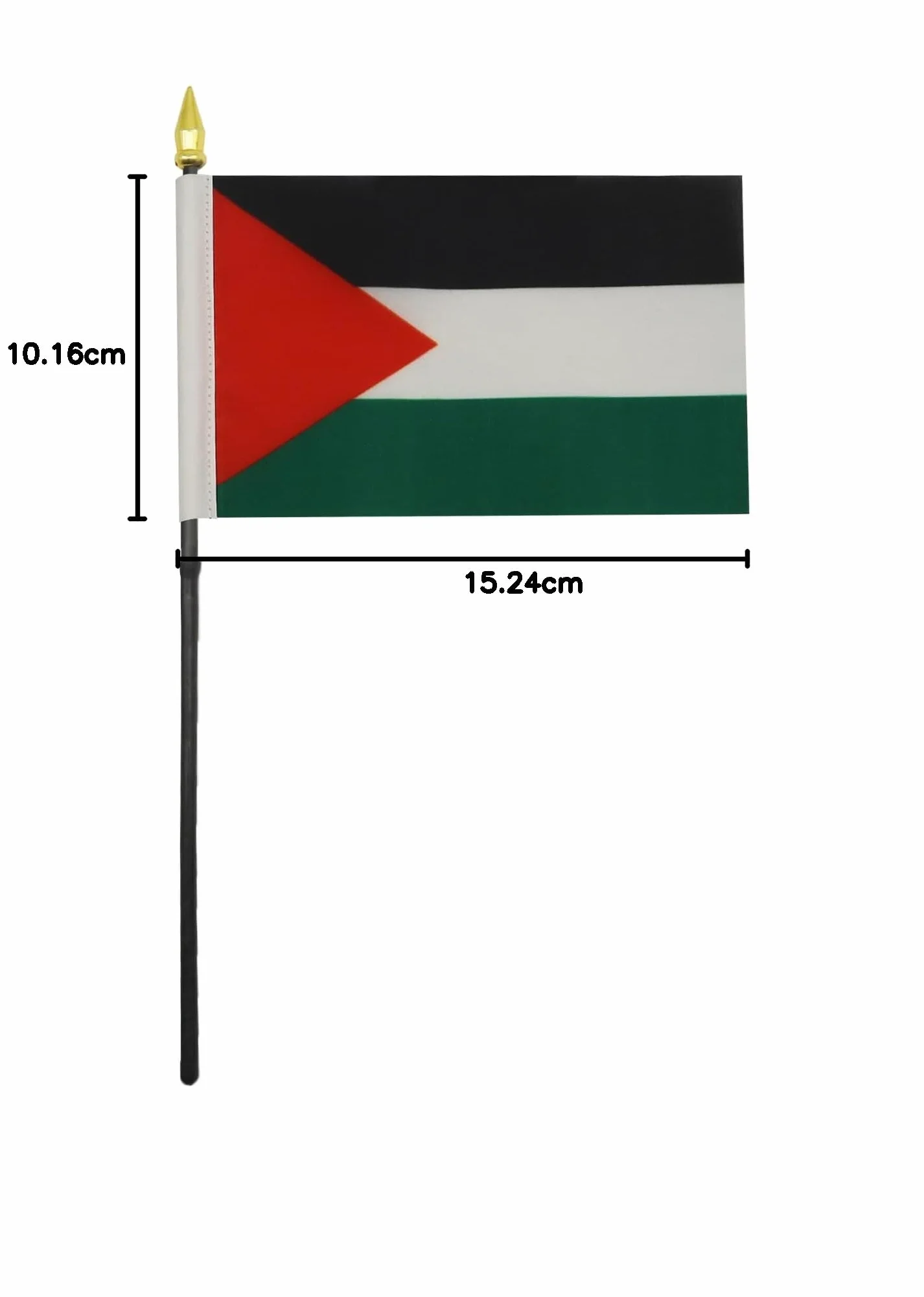AZ FLAG Bandiera da Tavolo Palestina 15x10cm Punta Dorata