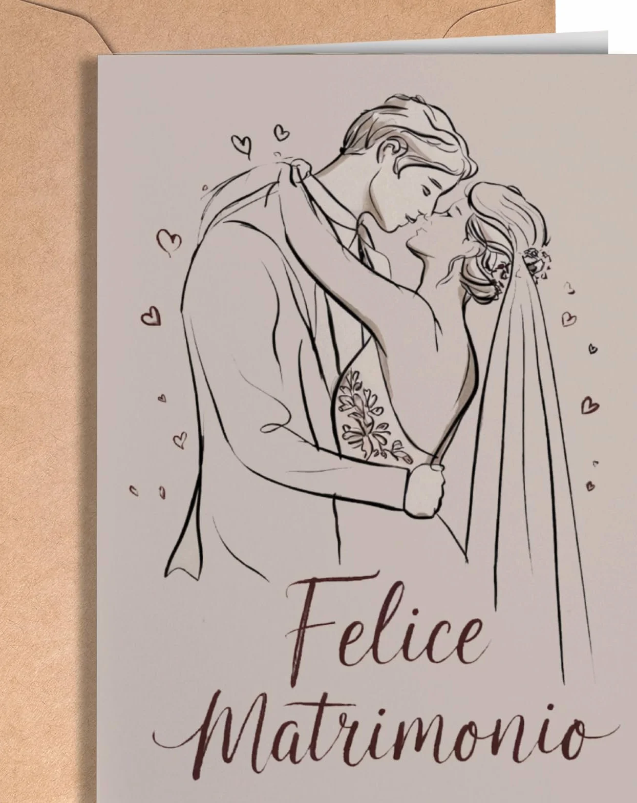 Biglietti Auguri Matrimonio con Busta Regali Sposi Nozze