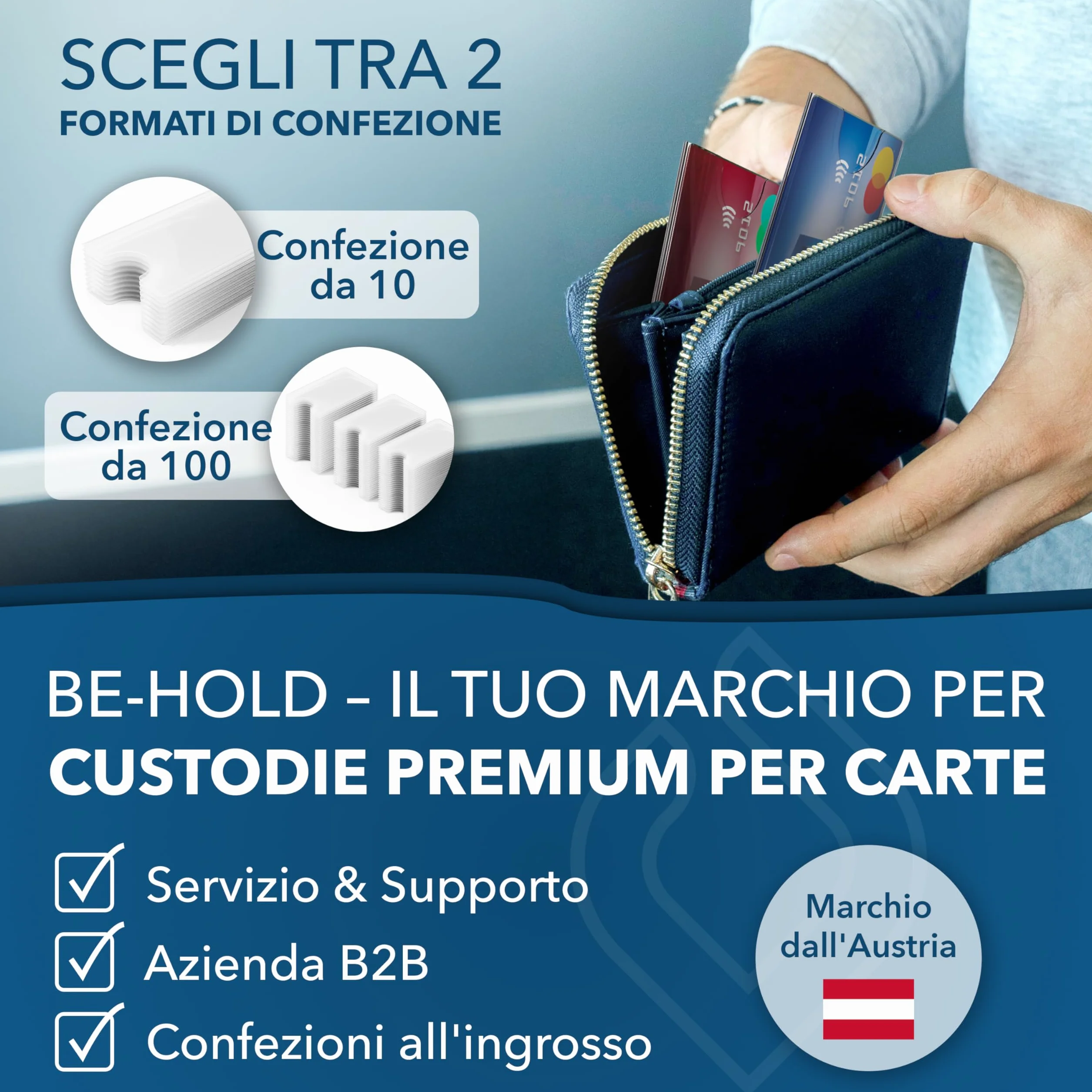 BE-HOLD Portfel Trasparente Classico M