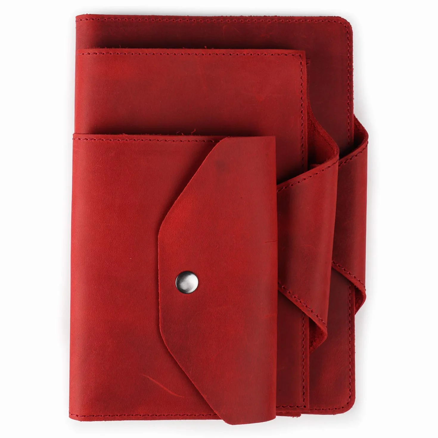 Londo Portfolio Vera Pelle Blocco Note Chiusura Scatto Cartella Elegante Funzionale