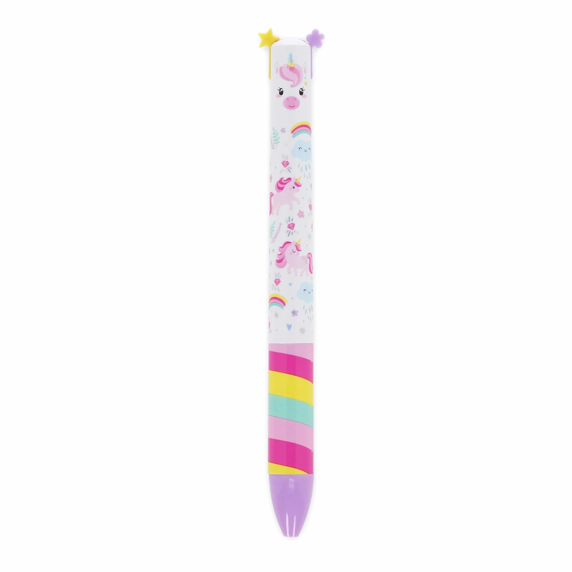 Legami Penna Click&Clack a Due Colori Unicorn Inchiostro Viola Rosa Punta 1 mm