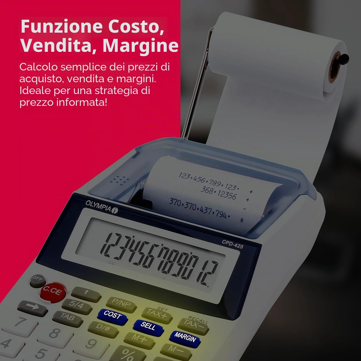 Olympia 942915039 Calcolatrice da Tavolo, bianco