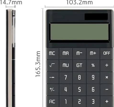 Calcolatrice da tavolo, calcolatrice Display a 12 cifre Calcolatrice for ufficio finanziario con pulsante grande Calcolatrice portatile for sistema a doppia alimentazione a grande schermo (Color : A,
