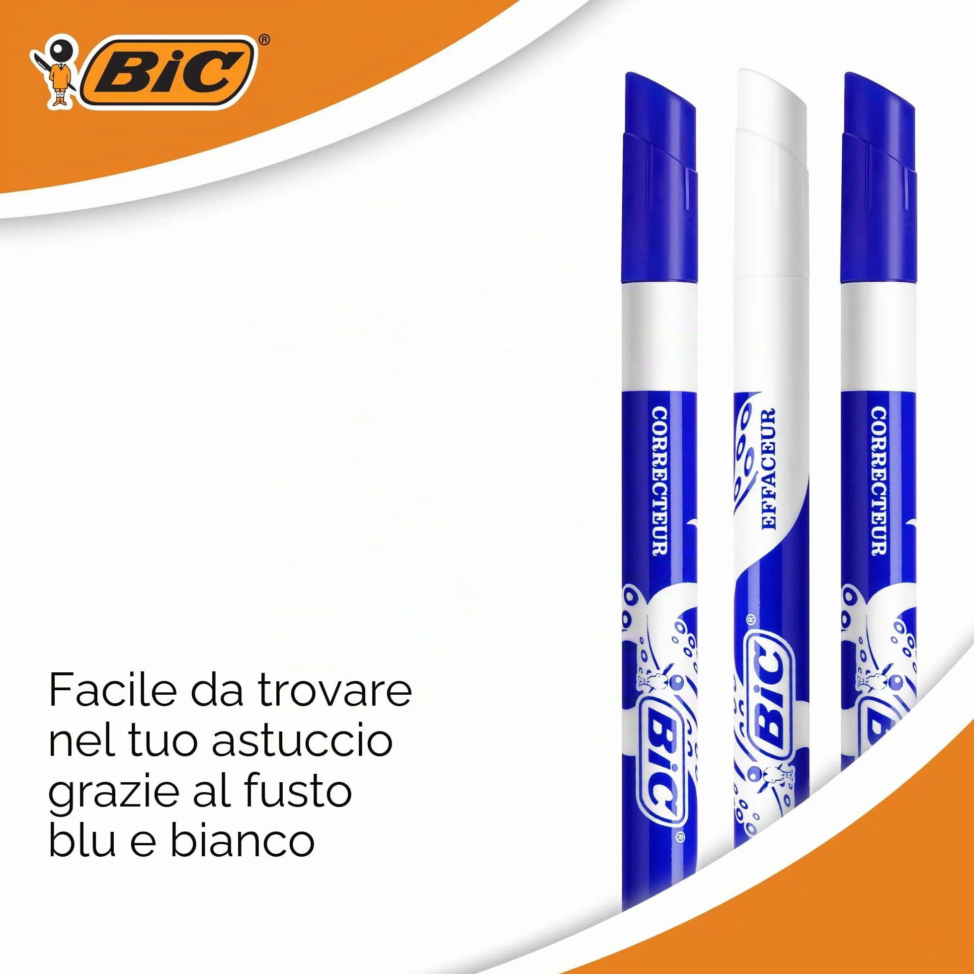 Bic Penna con cancellino per inchiostro confezione da 8 più 4 in omaggio