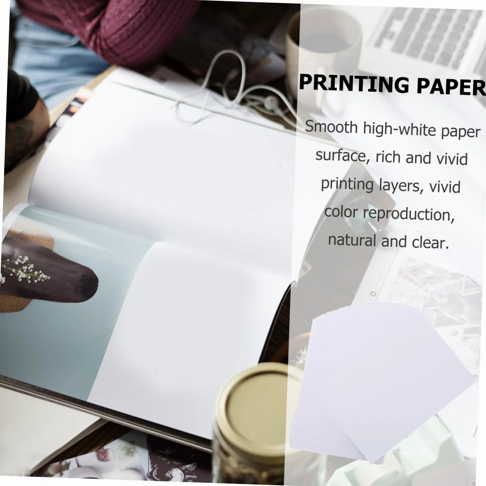 Alasum Carta Fotografica Double Face Lucida 157g A5 100 Fogli per Stampa Digitale, Carta da Stampa per Biglietti da Visita e Pubblicità, Uso Ufficio e Domestico