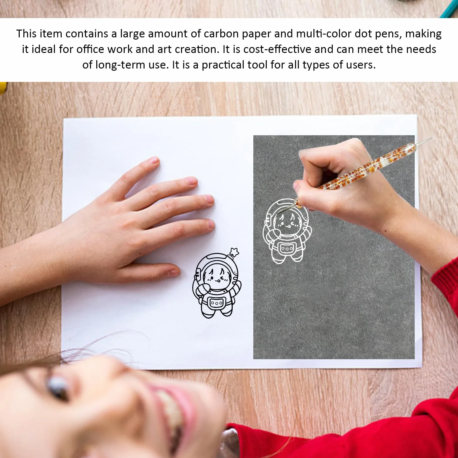 Forniture per ufficio carta per fotocopie rettangolare 100 pezzi penne a punti 5 pezzi