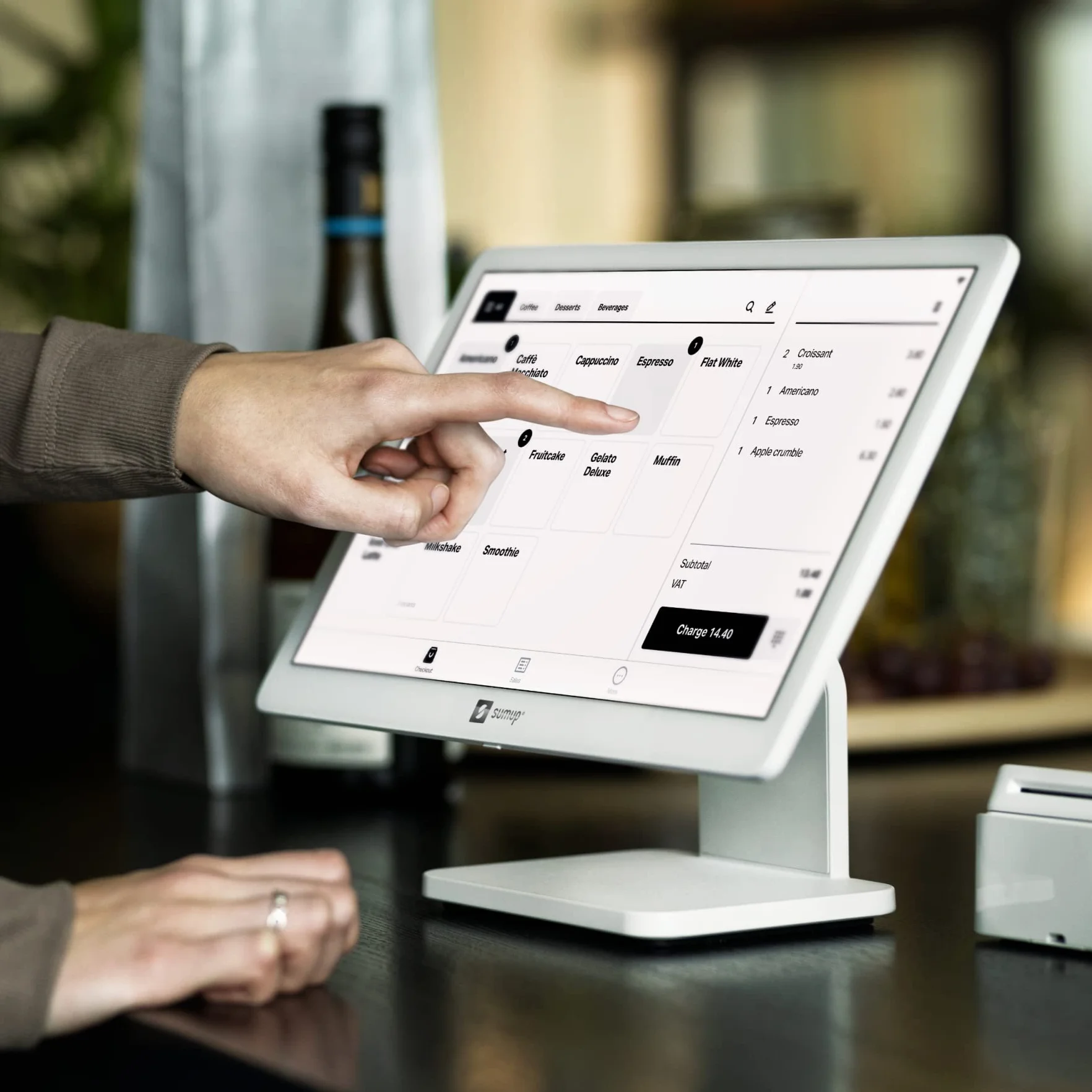 SumUp Sistema di Cassa Lite con Lettore Carte Solo Bluetooth, Bundle Completo per Pagamenti Digitali