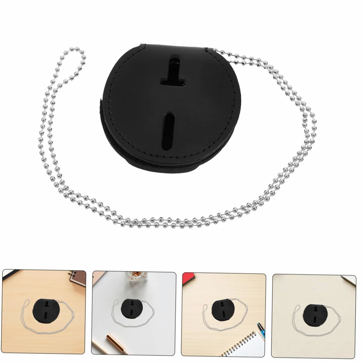 Alipis Porta Badge in Pu con Clip da Cintura 7 Pezzi Porta Identificativo con Cordino per Ufficio e Lavoro