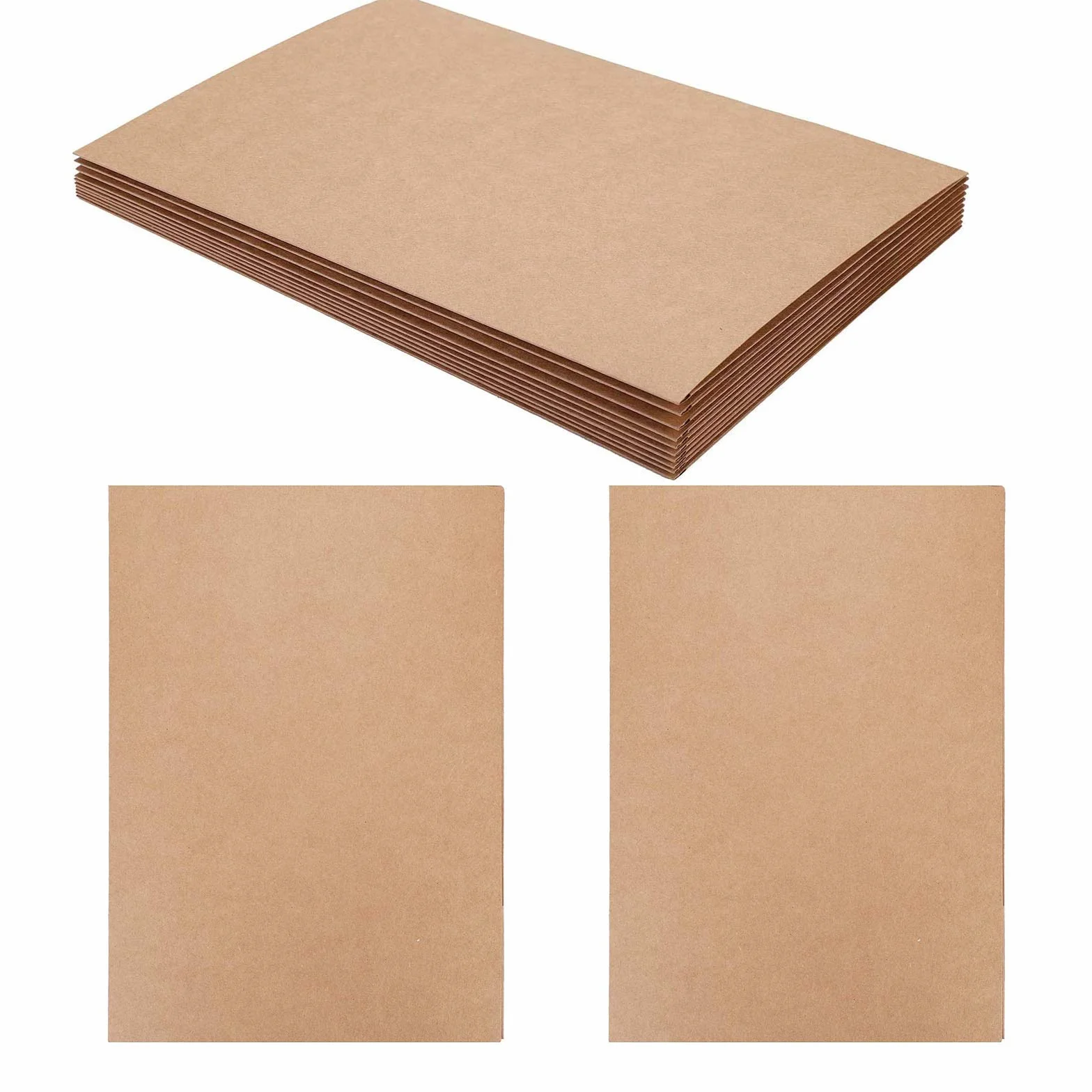 Cartellina Portadocumenti a4 Cartoncino A4 File di Carta kraft 350 gsm con Tasche Scomparto per Presentazioni, Progetti e Documenti, Cartelline in Cartoncino (20, Marrone)