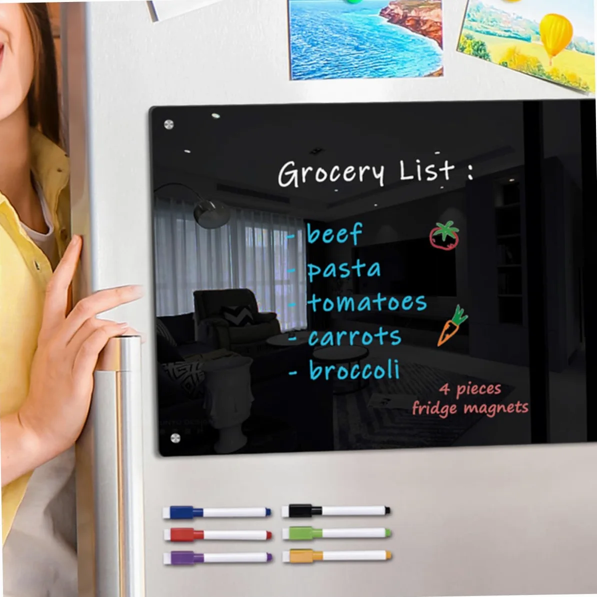 STOBOK Lavagna Magnetica Cancellabile Per Frigorifero in Acrilico Trasparente Lavagna Pianificazione Planner Board Schedule Board Cancellabile Planning Transparent