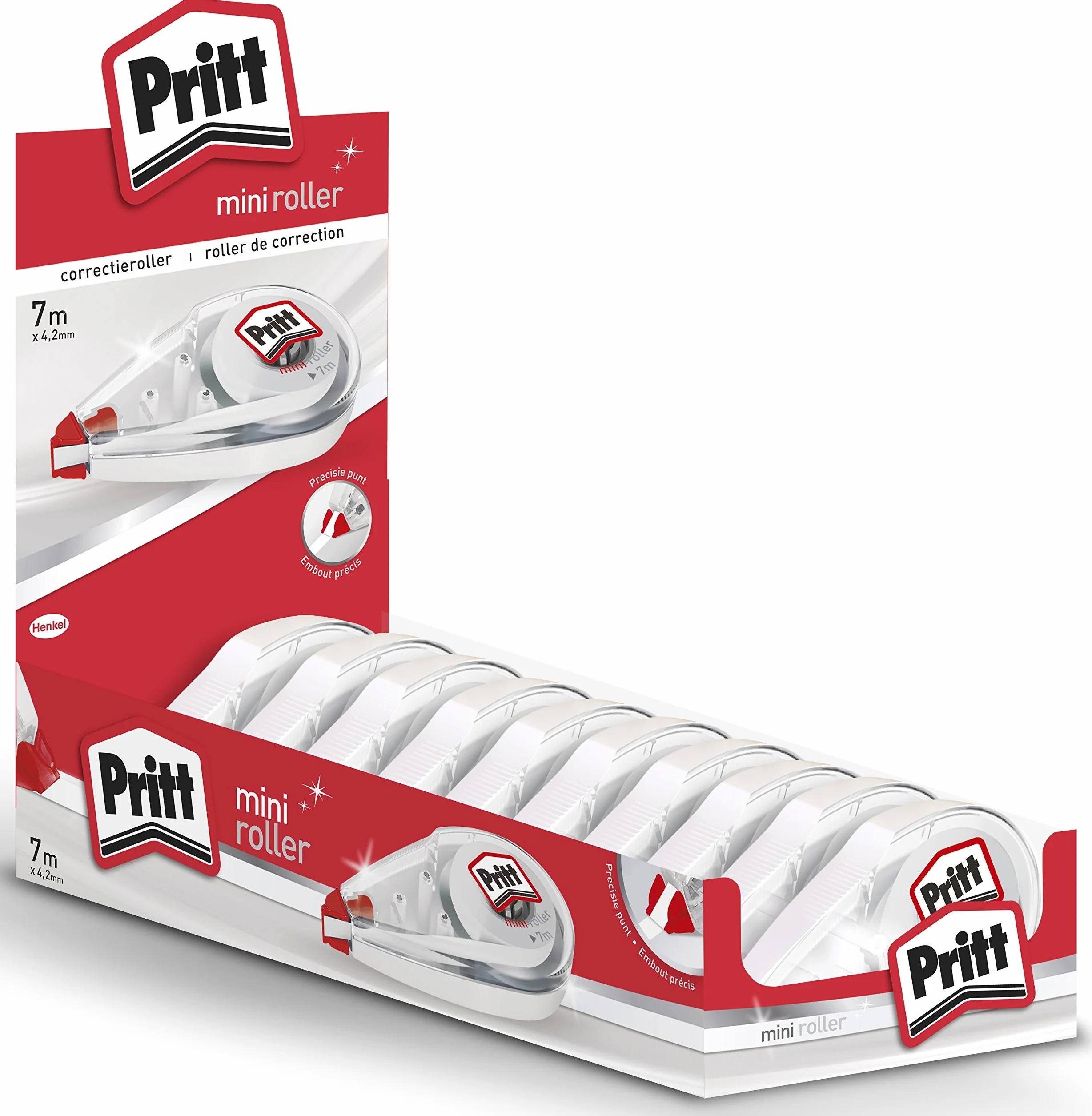 Pritt Compact roller-Mini 4,2 mm x 7 m multicolore 10 pezzi