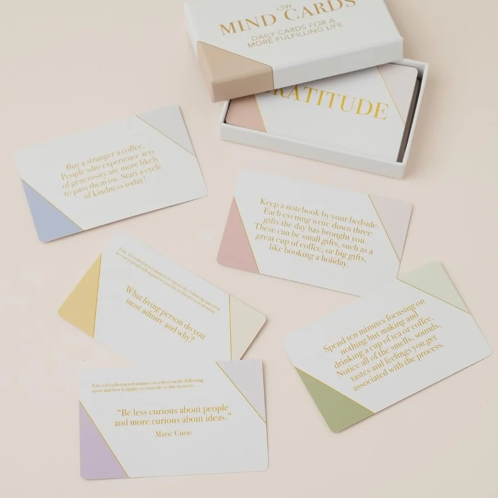 Carte mentali 45 carte per rituali quotidiani gratitudine e diario per uomini e donne semplici passaggi per abitudini positive cura di sé per vite e carriere impegnate