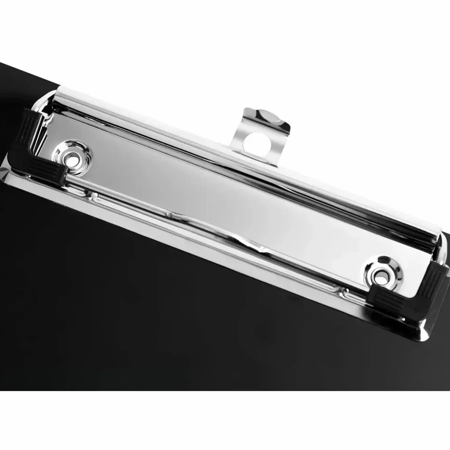 Cartellina Rigida Con Pinza Portablocco in plastica, clip a basso profilo, portablocco for aule, ufficio, ristoranti, studi medici, confezione da 2, nero