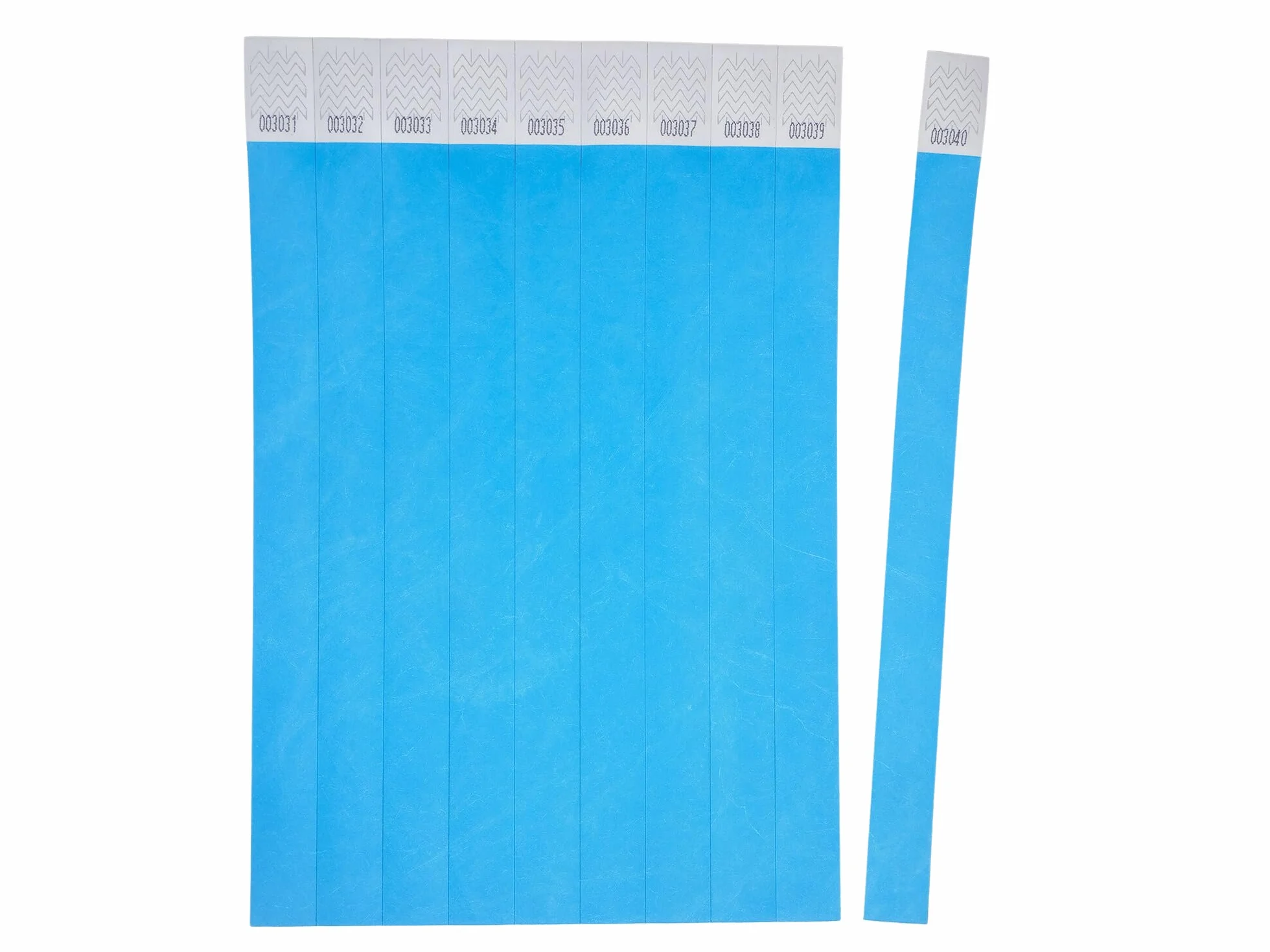 Avery Italia TYVBL-50 Braccialetti di identificazione in carta Tyvek® antistrappo - blu neon - 500 pezzi