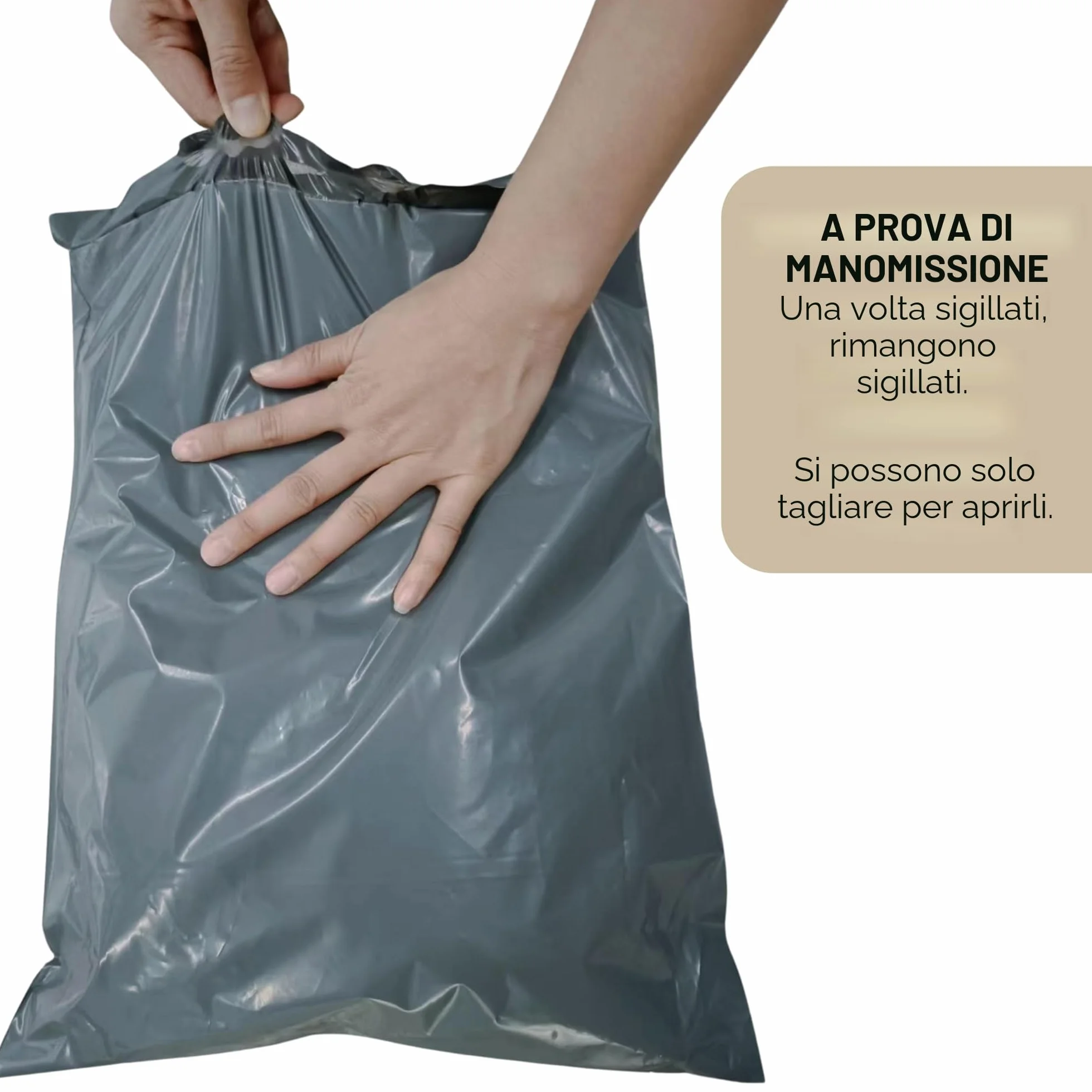 Double Dragon 60 buste spedizione autoadesive miste grigio 4 misure