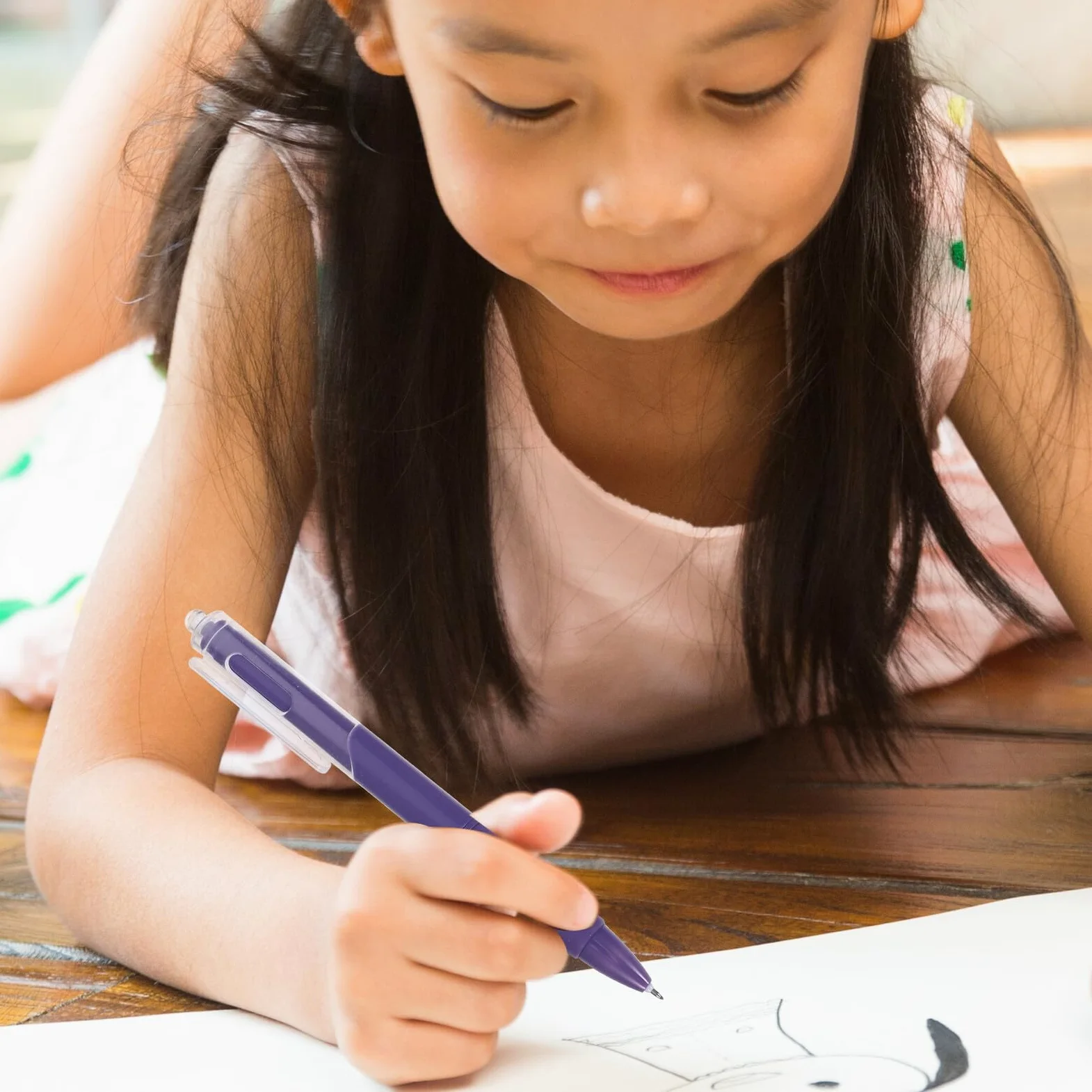 Set 50 Penne Gel Nere Retrattili a Punta Fine Penne Compatte Leggere Clip Robusta per Ufficio Scuola e Uso Quotidiano per Scrittura Precisa e Asciugatura Rapida