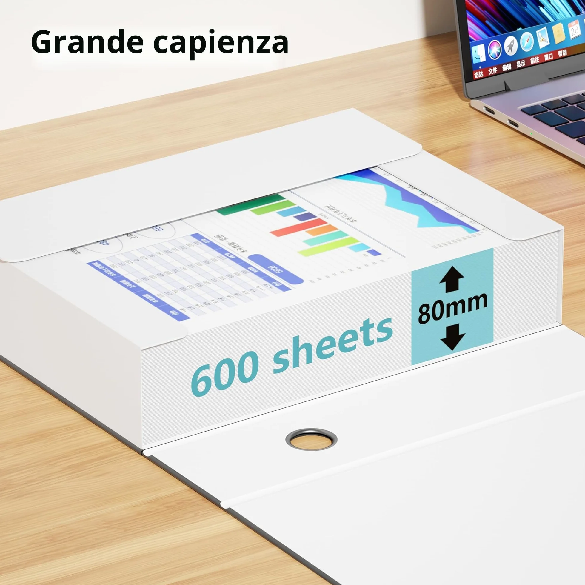JiaWei Confezione da 3 Pezzi Scatola archivio da con Coperchio Magnetico,Dorso da 80 mm,In Cartoncino Extra Resistente da 1800 g/m²,Etichette con Scomparto Per il Nome DIN A4,32×24×8cm- Noir