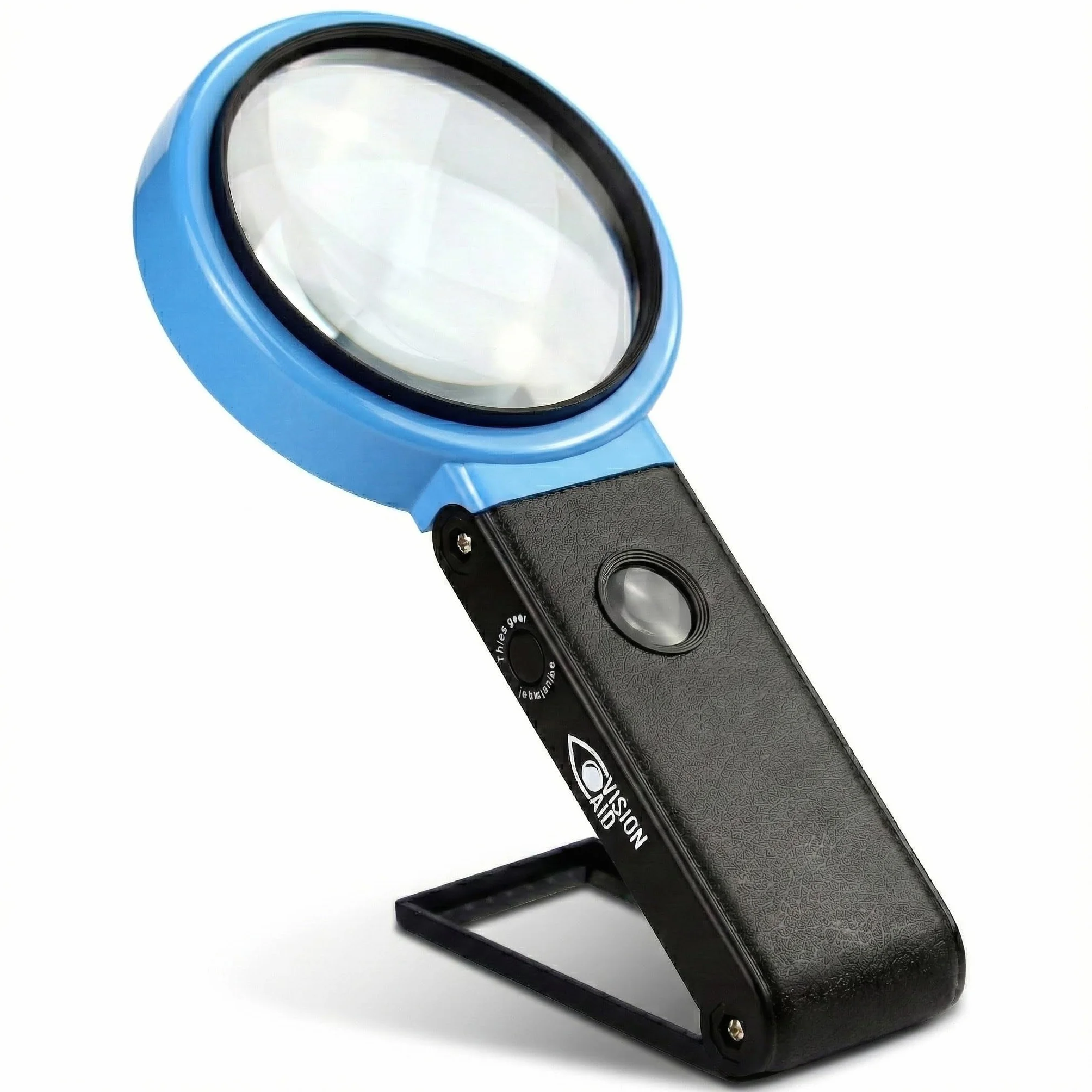 VisionAid Lente di ingrandimento 30X 10X con supporto LED illuminata per ipovedenti